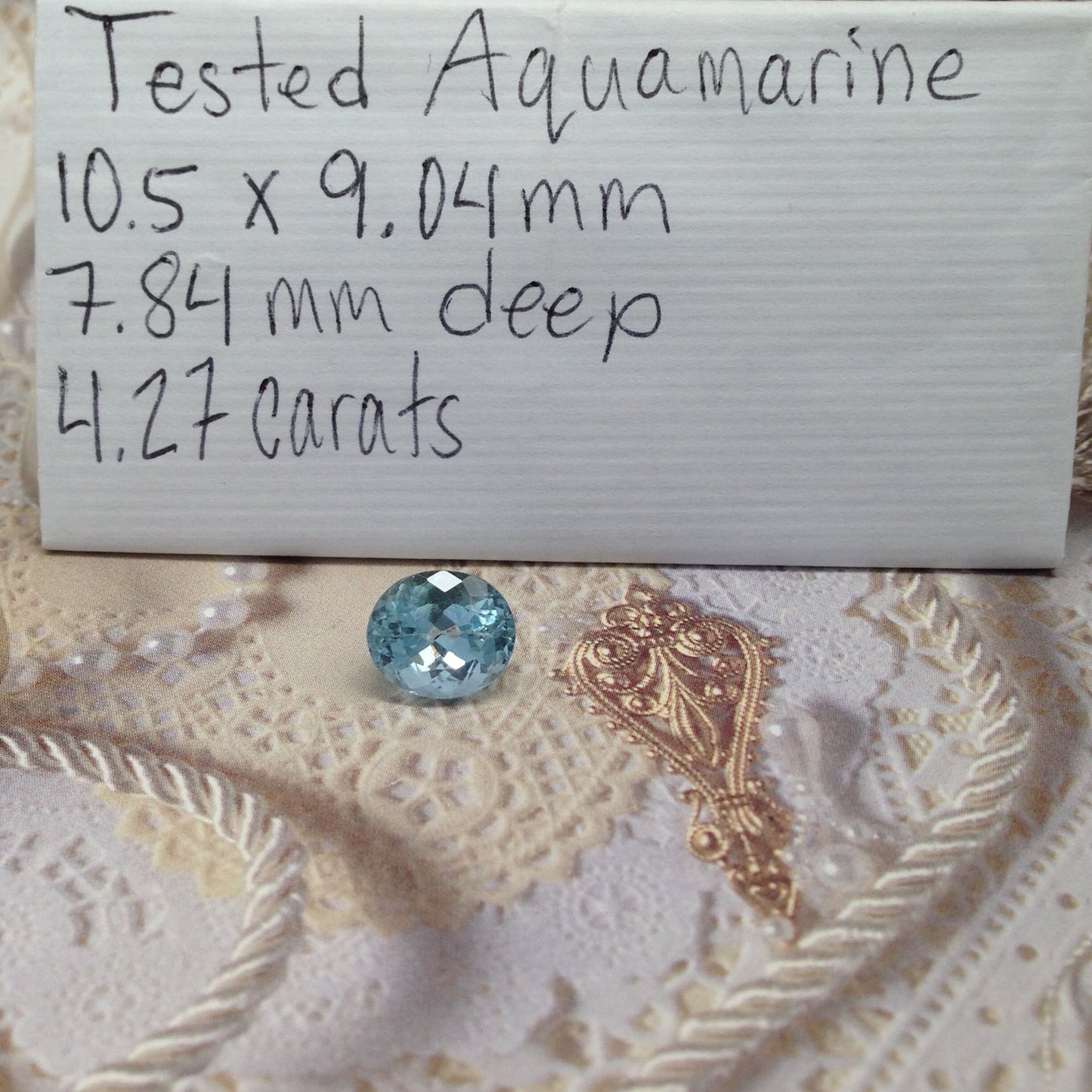 Sky Blue Aquamarine Natural 4 cts 10.5x9mm Light Blue Oval Cut Loose Gem Faceted Gemstone Beryl March Birthstone Tested Wholesale Gems 9x10