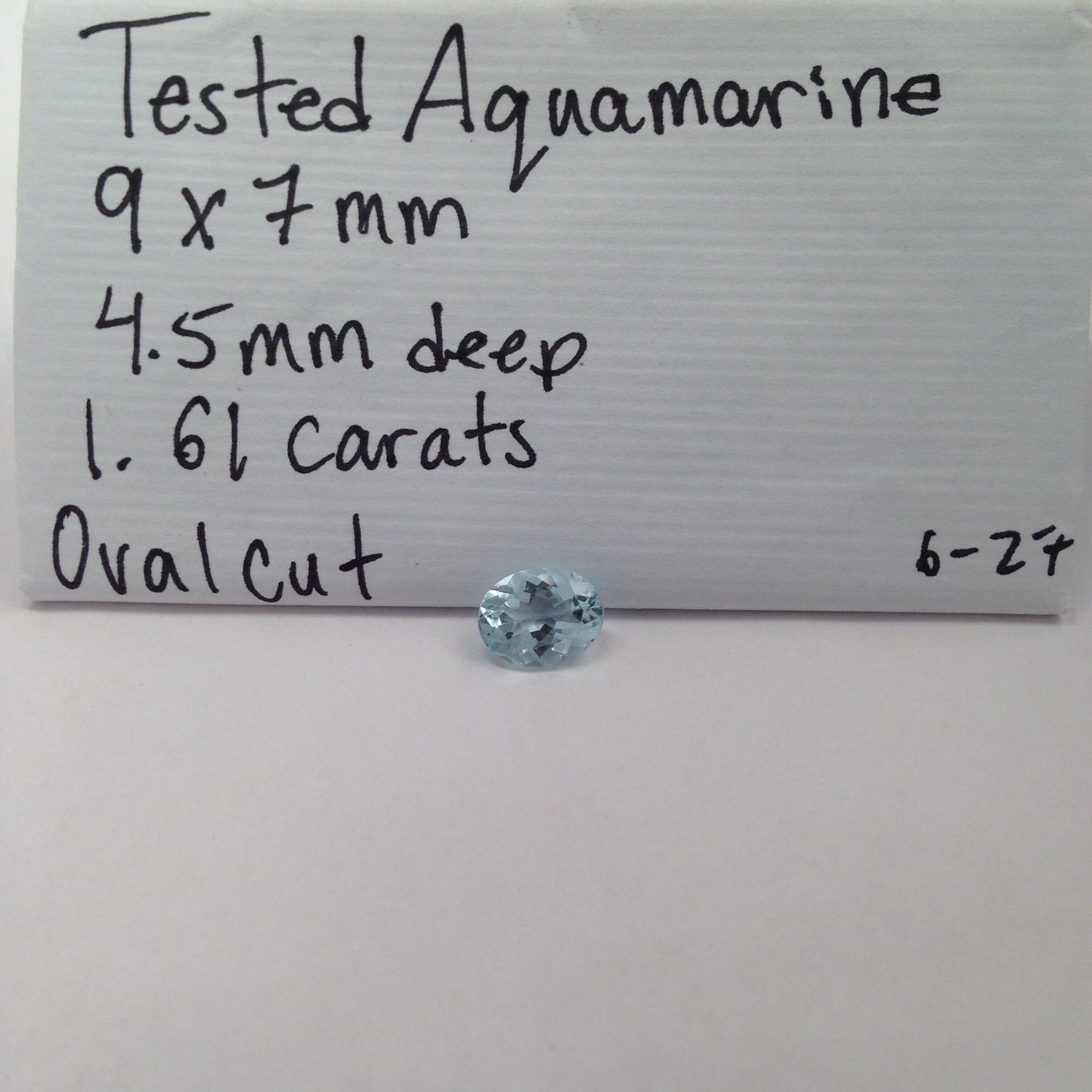 Sky Blue Aquamarine 9x7mm 1.6 carats Light Blue Oval Cut Loose Gem Faceted Gemstone Natural Beryl March Birthstone Tested Wholesale Gem