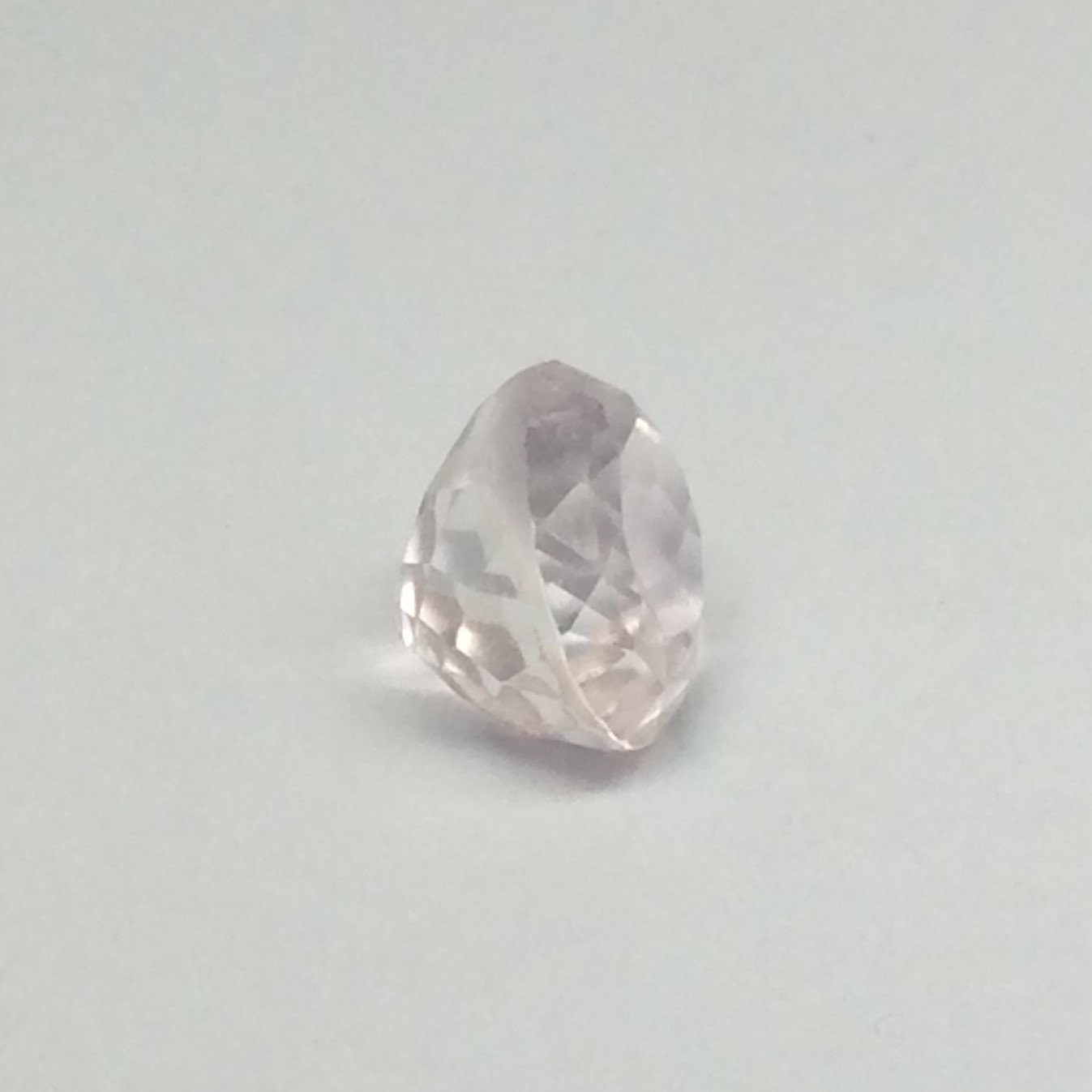 11x9mm Kunzite 5.31 carats Oval Cut Light Peach Spodumene Faceted Gem Loose