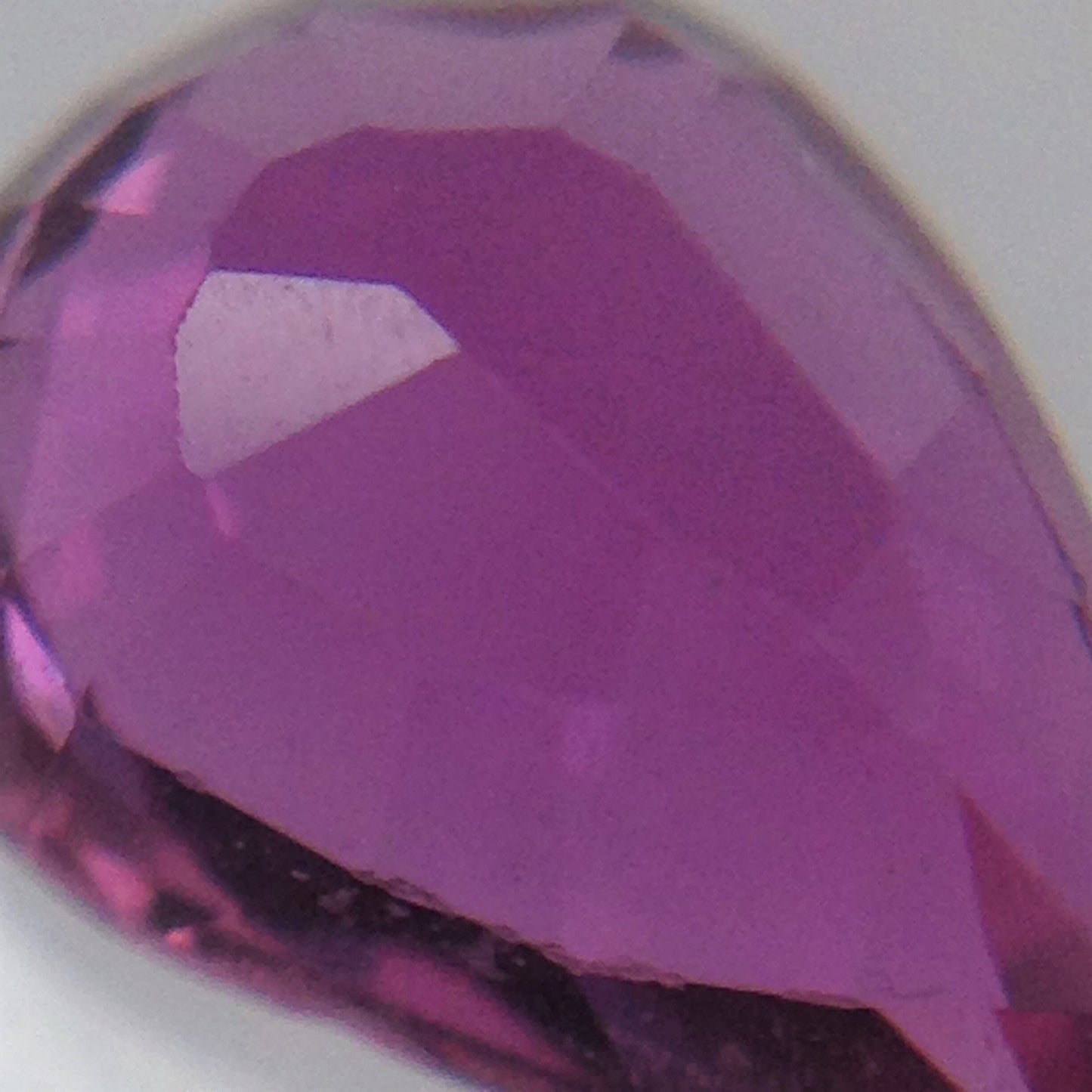 0.73 Carat Natural Purplish Red Sapphire 6.8x4.7mm Loose Gemstone Faceted Corundum Pear Cut