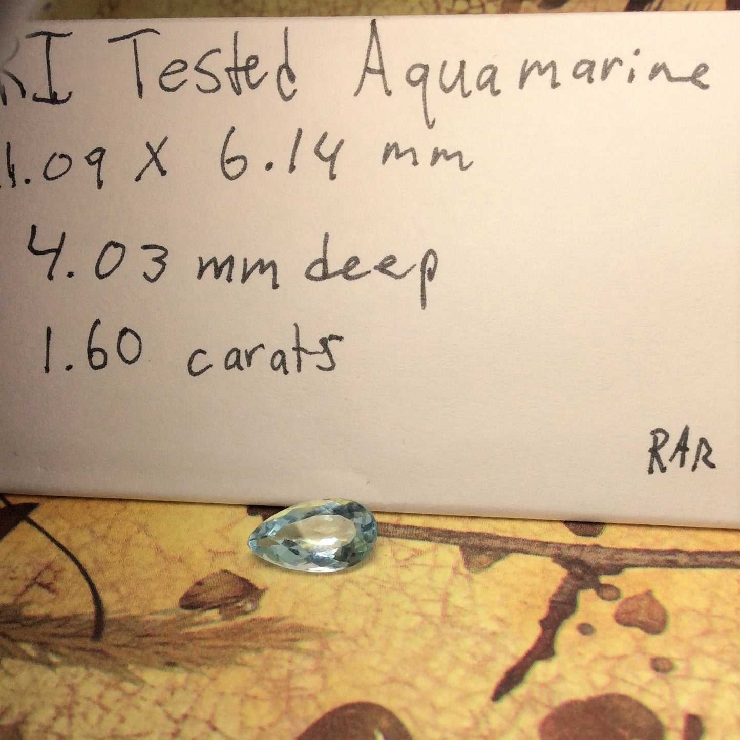 11x6mm Aquamarine 1.60 Carat Pear Cut Light Blue Loose Gem Unmounted Gemstone For Engagement Ring Wedding Wholesale Tested Beryl