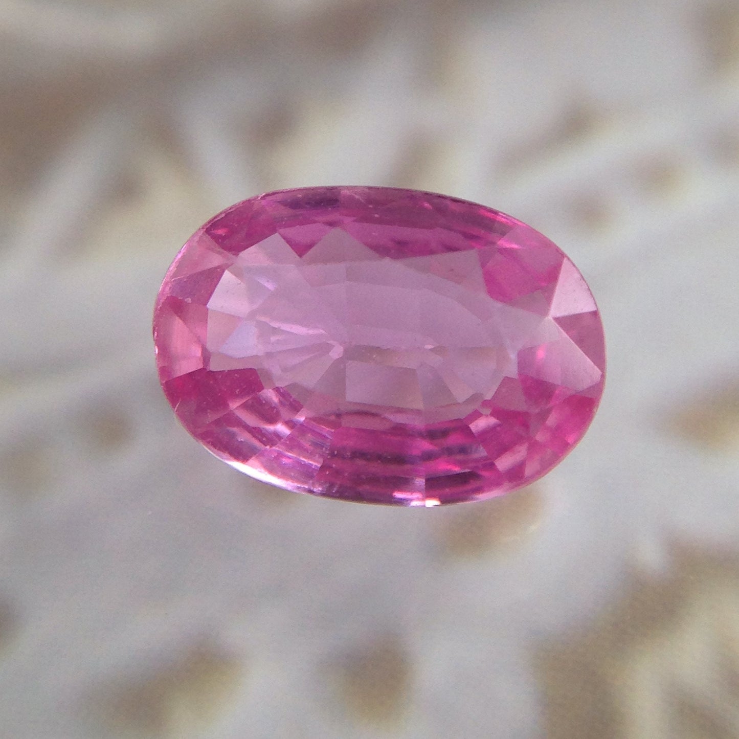 Natural Pink Sapphire 6.9 x 4.8 mm 0.76 Carats Oval Cut Corundum Wholesale Gem Faceted Loose Unmounted Gemstone, Earth Mined Sapphire