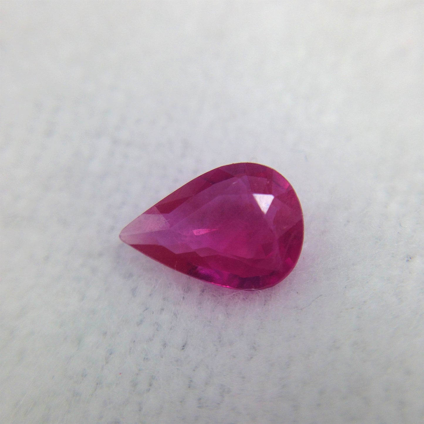 0.49 Carat Natural Ruby 7x5mm Loose Gemstone Faceted Gem Corundum Pear Red Real Beautiful July Birthstone, Genuine Earth Mined