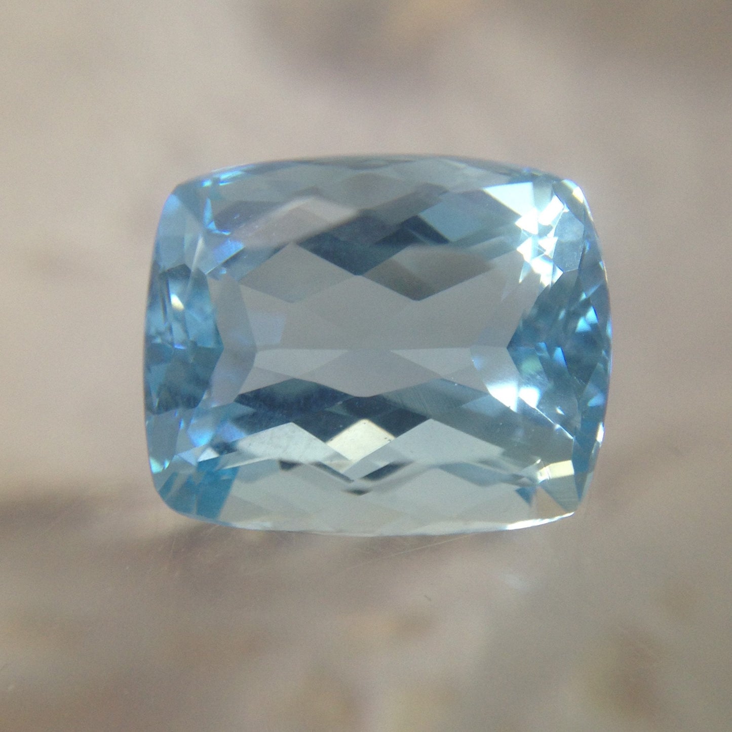 10.5x8.6mm Natural Blue Aquamarine 4.24 carats Light Blue Rectangle Cushion Cut Loose Faceted Gemstone Beryl March Birthstone
