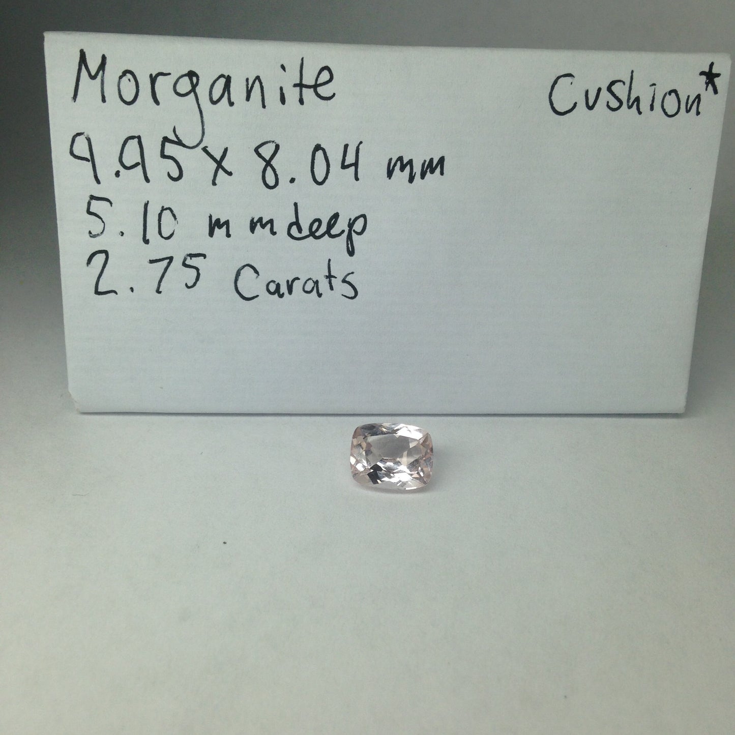 Morganite 10x8mm 2.75 Cushion Rectangle Cut Purplish Pink Loose Gem Unmounted Gemstone