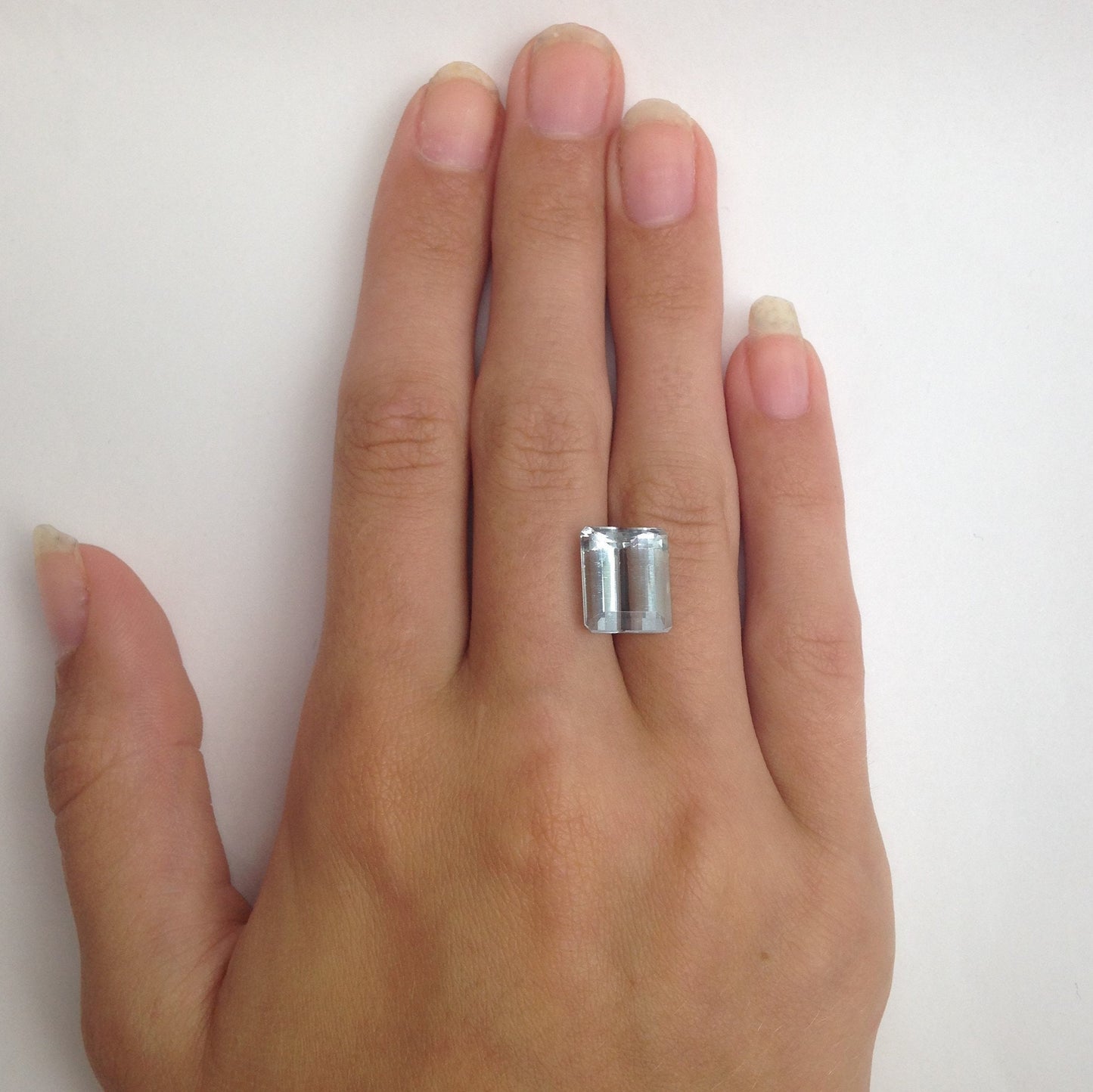 12x10mm 6.43 Carats Natural Light Blue Aquamarine Light Blue Gem Rectangle Cut Loose Faceted Gemstone Beryl March Birthstone Wholesale Gem