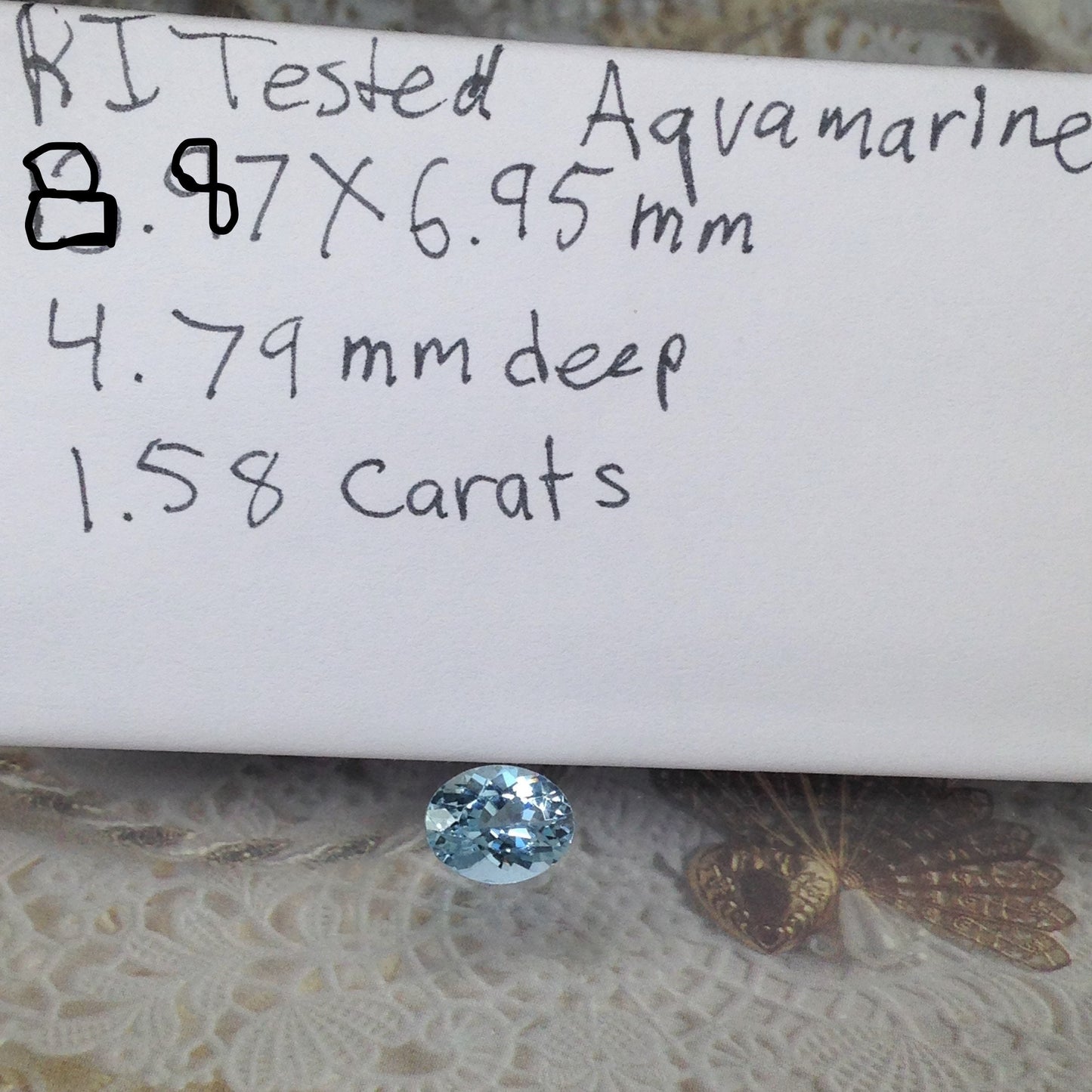 9x7mm Natural Light Blue Aquamarine 1.58 Carats Pastel Blue Oval Cut Loose Faceted March Birthstone