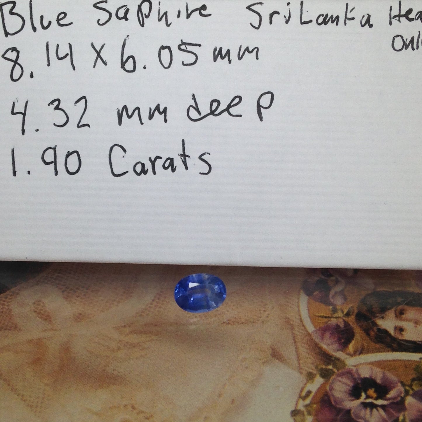 Natural Sri Lanka Blue Sapphire 8x6mm 1.90 Carats Oval Corundum Blue Wholesale Gem Faceted Loose Unmounted Gemstone Fancy Heat Only