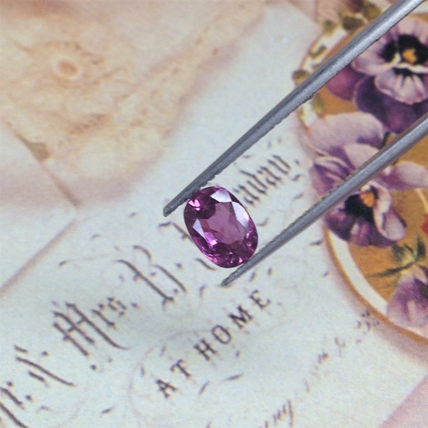 1.45 Carat 7x5mm Natural Pink Sapphire Corundum Oval Cushion Cut Purple Real July Birthstone Heat Only Sapphire