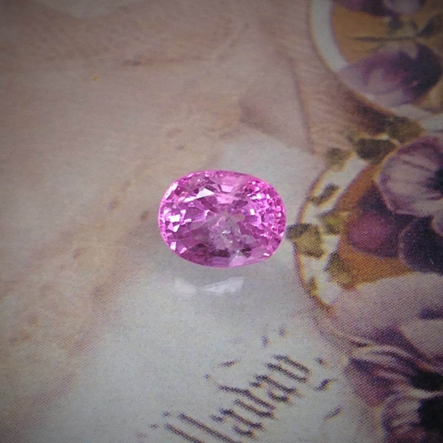 Natural Pink Spinel 1.32 carat 7.2x5.5mm Faceted Oval Loose Gem Gemstone Color, Unheated Untreated