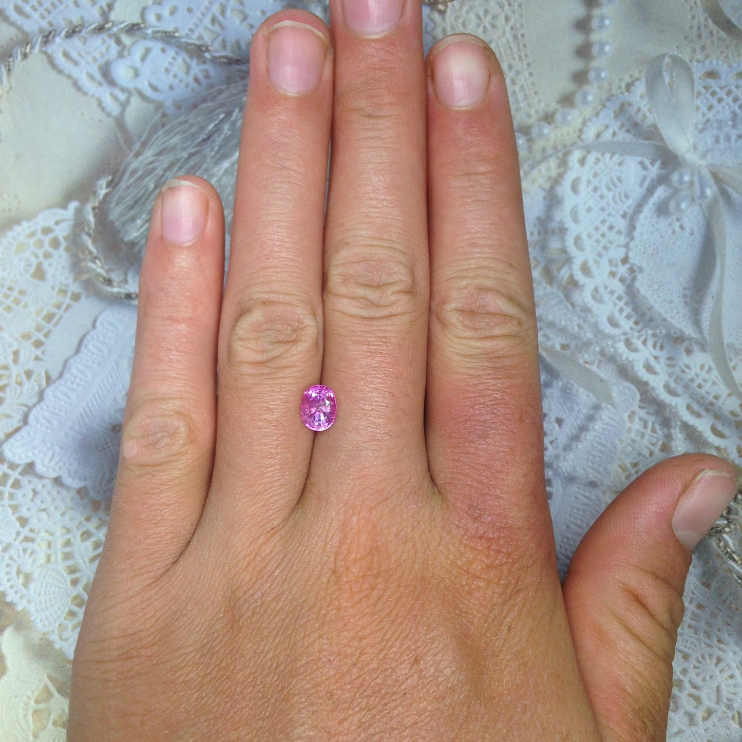 Natural Pink Spinel 1.32 carat 7.2x5.5mm Faceted Oval Loose Gem Gemstone Color, Unheated Untreated