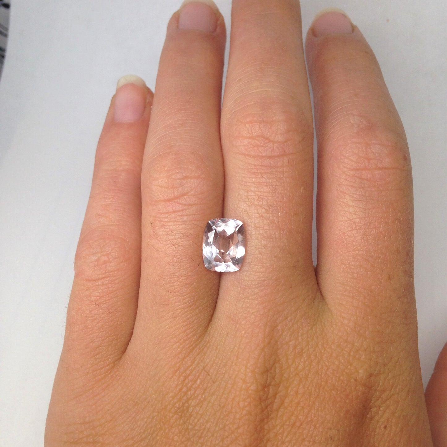 Morganite 10x8mm 2.75 Cushion Rectangle Cut Purplish Pink Loose Gem Unmounted Gemstone