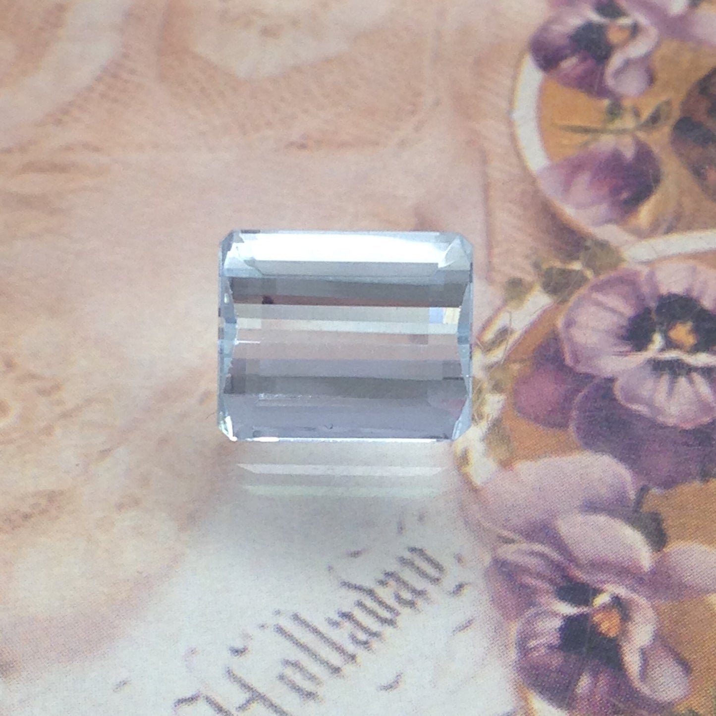 12x10mm 6.43 Carats Natural Light Blue Aquamarine Light Blue Gem Rectangle Cut Loose Faceted Gemstone Beryl March Birthstone Wholesale Gem