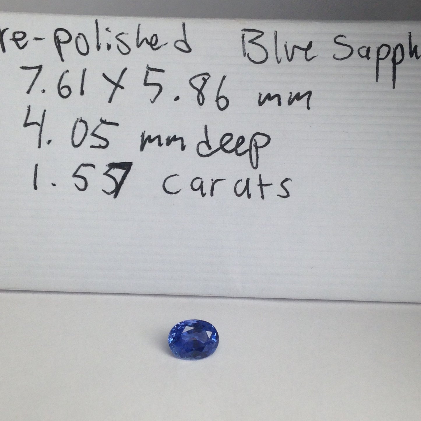 Natural Blue Sapphire 7.6x5.8mm 1.57 Carats Oval Corundum Blue Wholesale Gem Faceted Loose Unmounted Gemstone Fancy 7x6mm