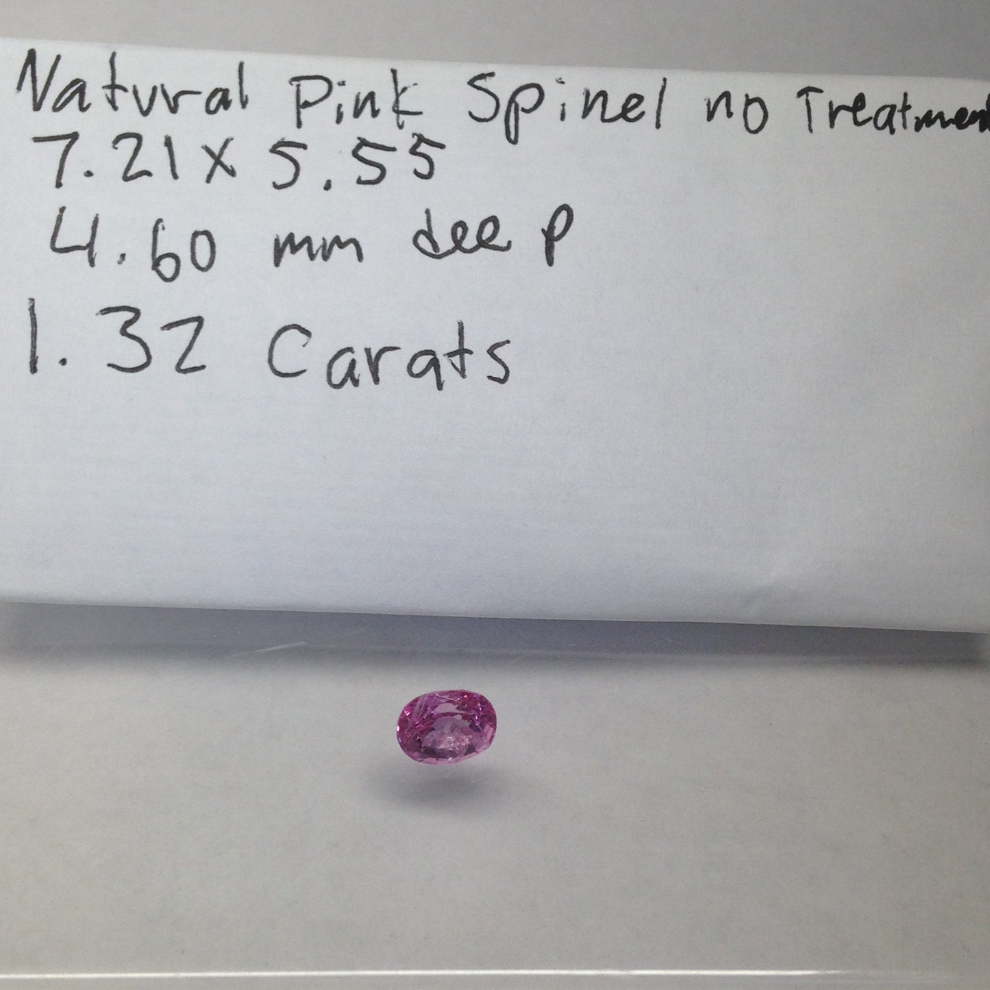 Natural Pink Spinel 1.32 carat 7.2x5.5mm Faceted Oval Loose Gem Gemstone Color, Unheated Untreated