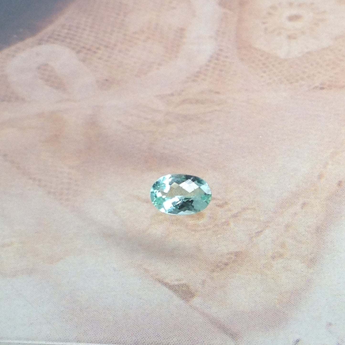 0.40 carat Natural Blue Green Coper Bearing Tourmaline 6x4mm Paraiba Type, Loose Gemstone