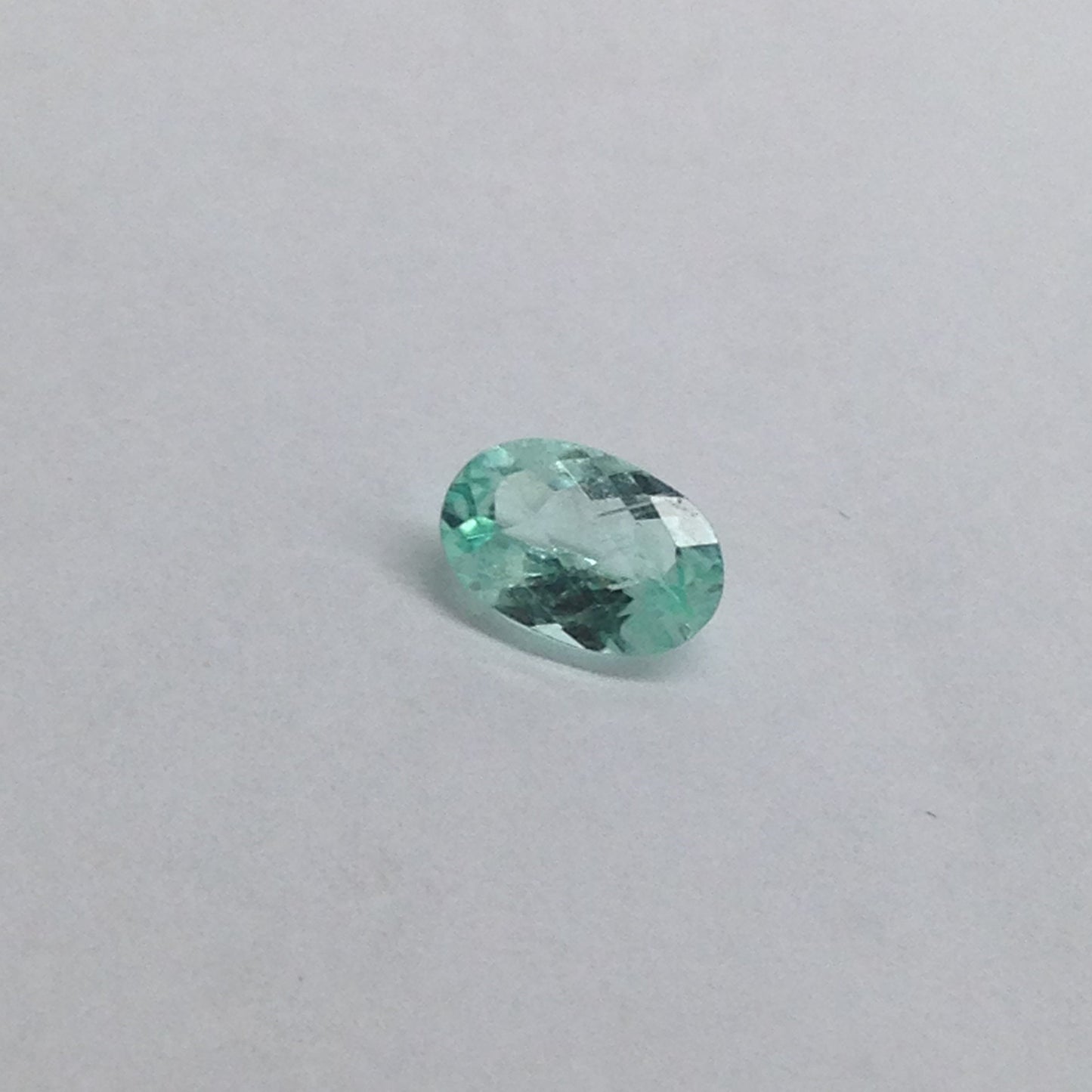 0.40 carat Natural Blue Green Coper Bearing Tourmaline 6x4mm Paraiba Type, Loose Gemstone