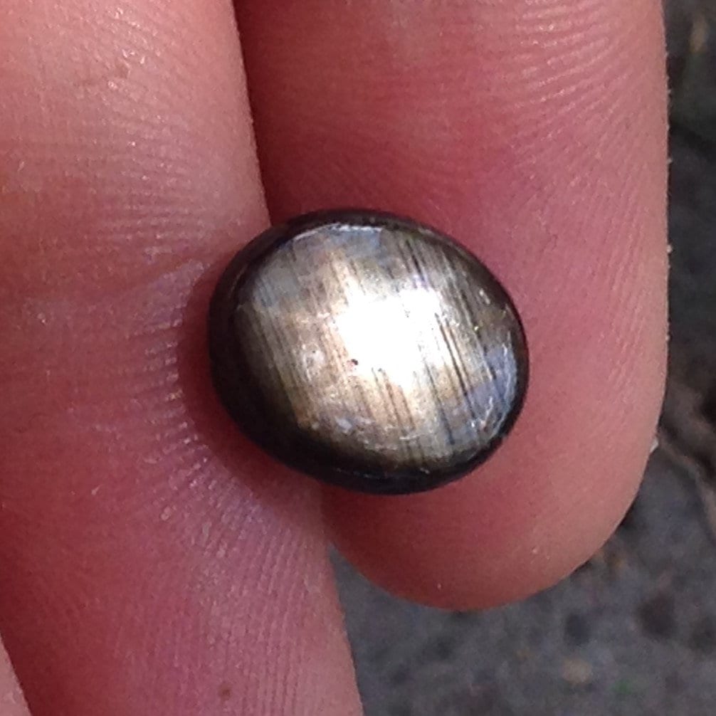 12x10mm 5.45 carats 6 Ray Natural Black Star Sapphire Loose Gemstone cts Cabochon Wholesale Corundum September Birthstone unmounted Cab