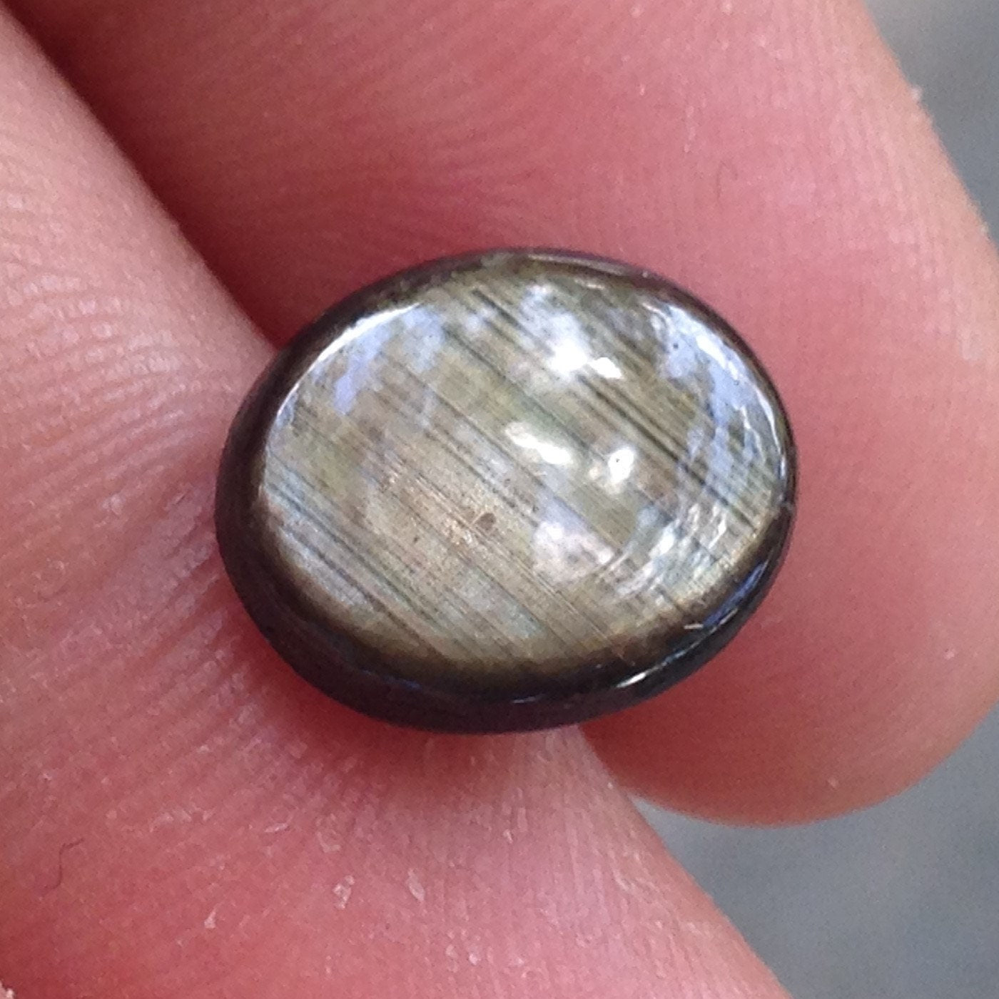 12x10mm 5.45 carats 6 Ray Natural Black Star Sapphire Loose Gemstone cts Cabochon Wholesale Corundum September Birthstone unmounted Cab