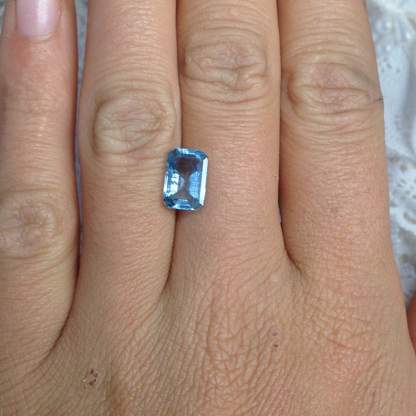 Natural Blue Aquamarine 2.25 Carat Nice Blue Gem Rectangle Cut Loose Faceted Gemstone Beryl March Birthstone Emerald Cut Gem