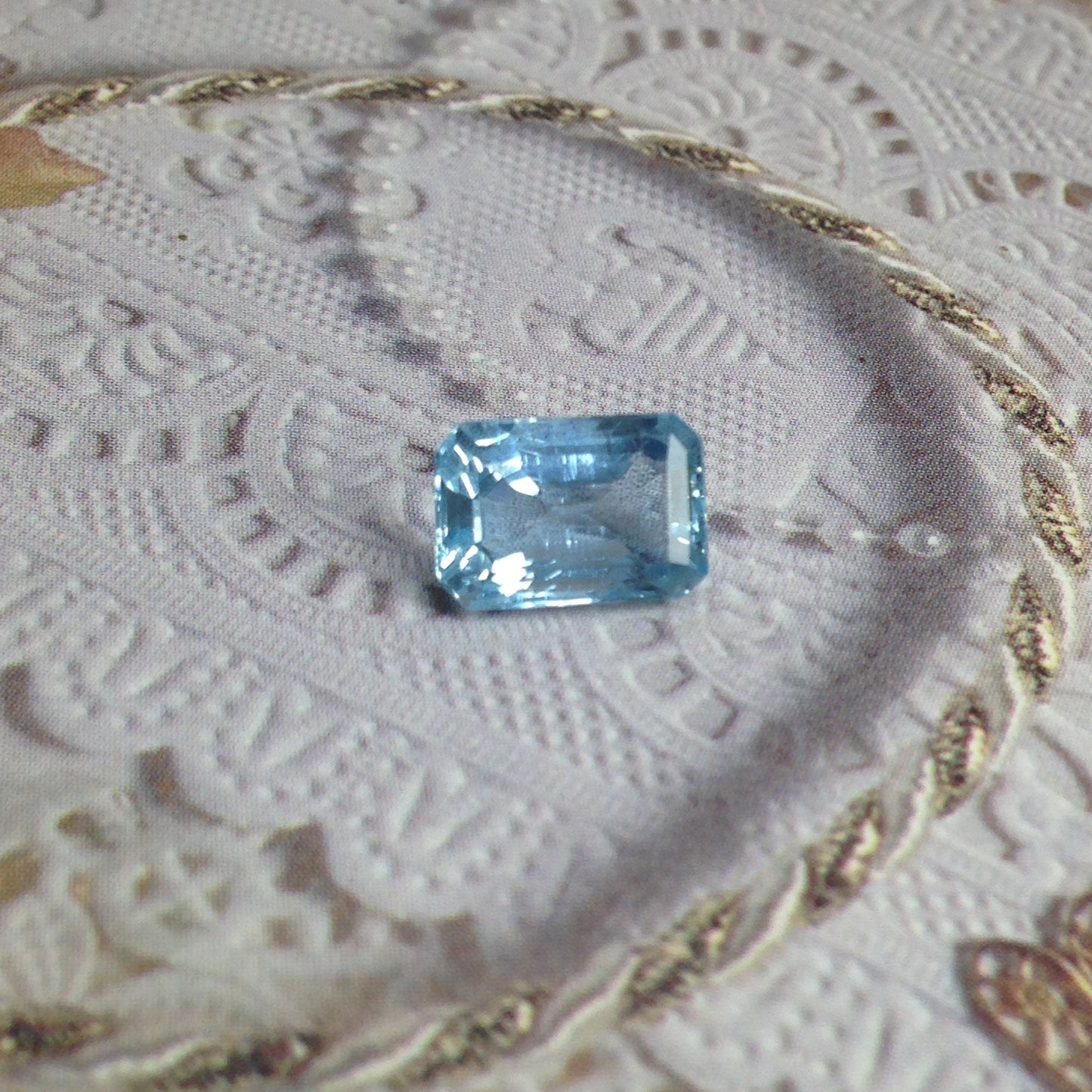 Natural Blue Aquamarine 2.25 Carat Nice Blue Gem Rectangle Cut Loose Faceted Gemstone Beryl March Birthstone Emerald Cut Gem