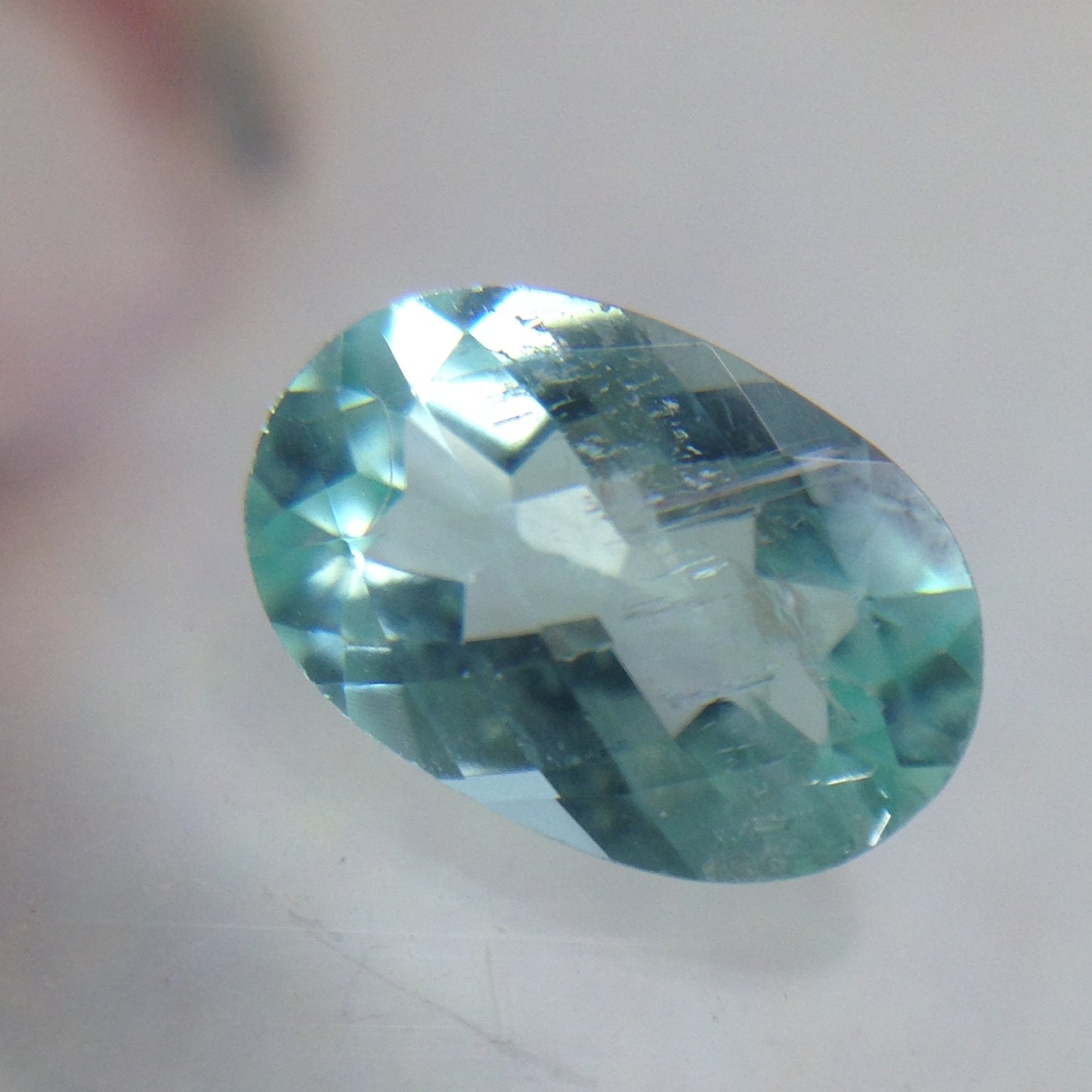 0.40 carat Natural Blue Green Coper Bearing Tourmaline 6x4mm Paraiba Type, Loose Gemstone