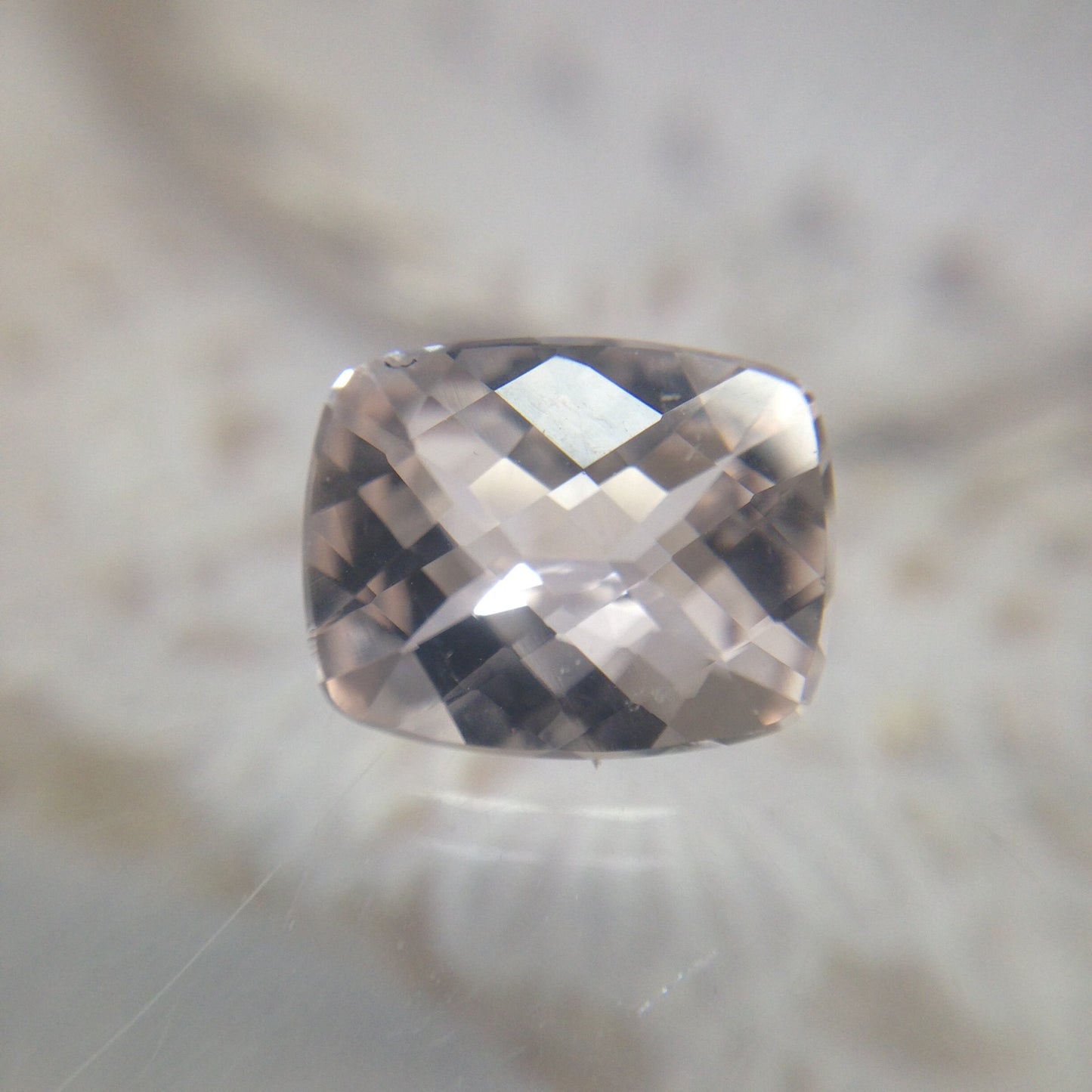 Morganite 10x8mm 2.66 Cushion Rectangle Cut Faint Beige Peach Loose Gem Unmounted Gemstone For Engagement Ring Wholesale Tested Beryl stone