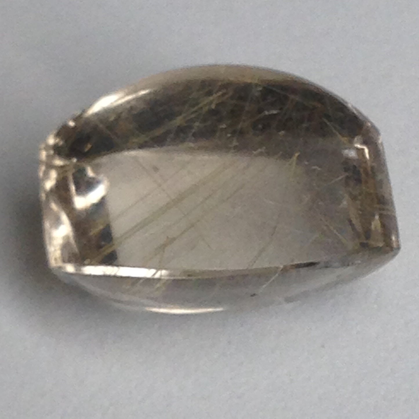 16x11mm Rutilated Quartz Natural Rutile Gemstone 10.91 carats Fancy Loose Cabochon