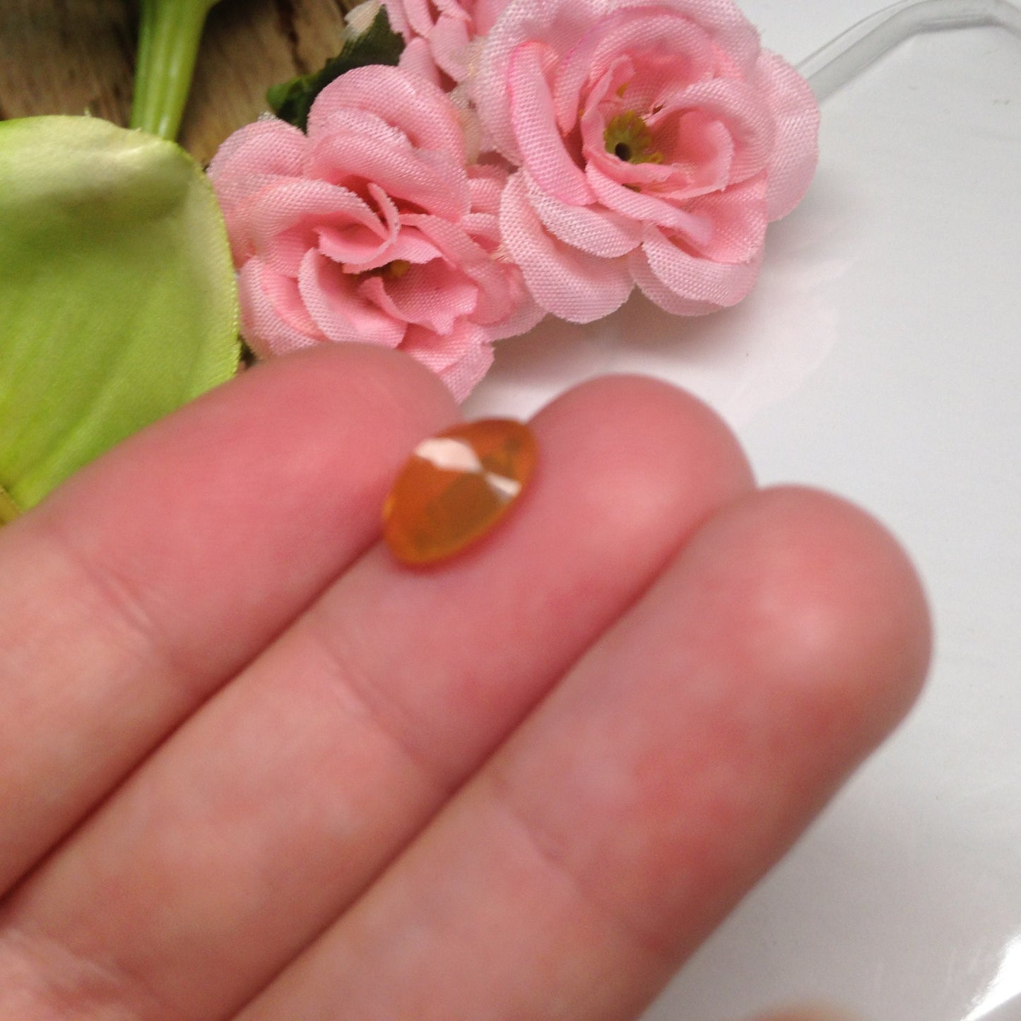 Fire Opal Orange 10x7.7mm Natural Gem loose gemstone 1.61 carats cts October Birthstone Oval Faceted Flowing Gems