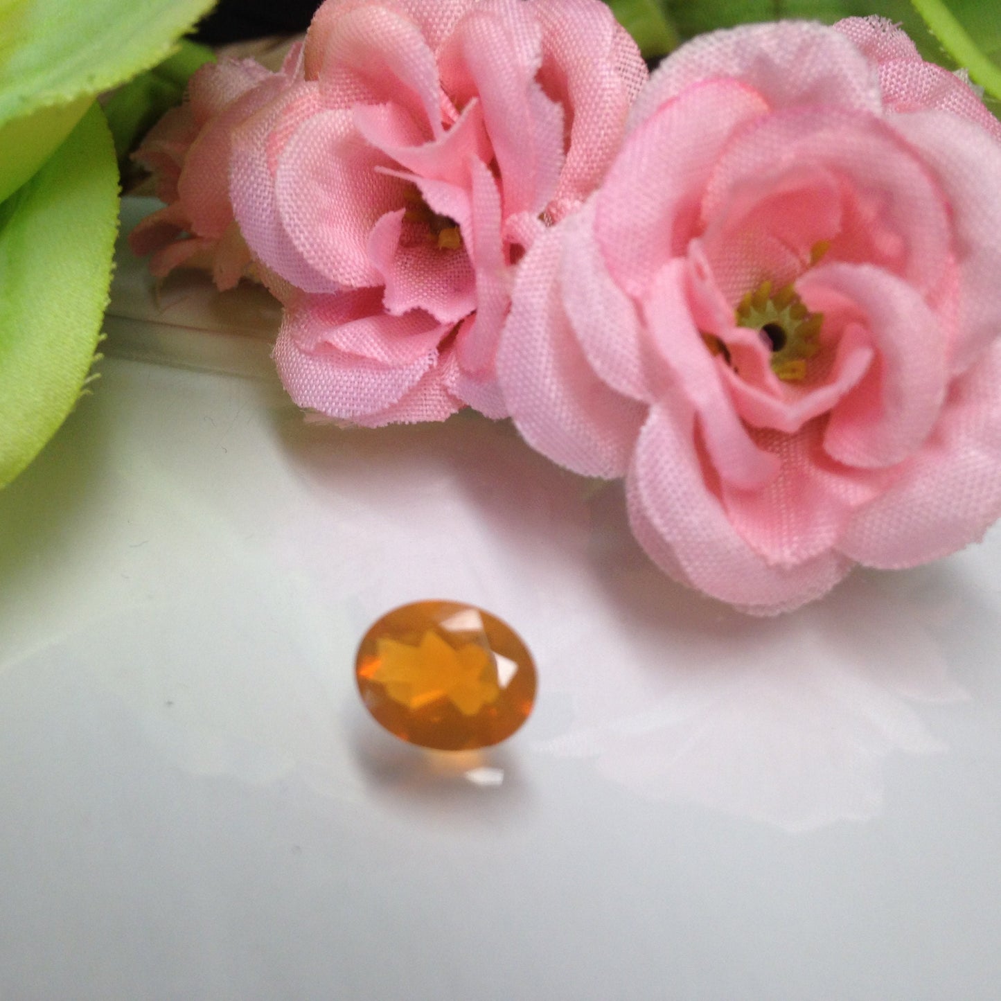 Fire Opal Orange 10x7.7mm Natural Gem loose gemstone 1.61 carats cts October Birthstone Oval Faceted Flowing Gems