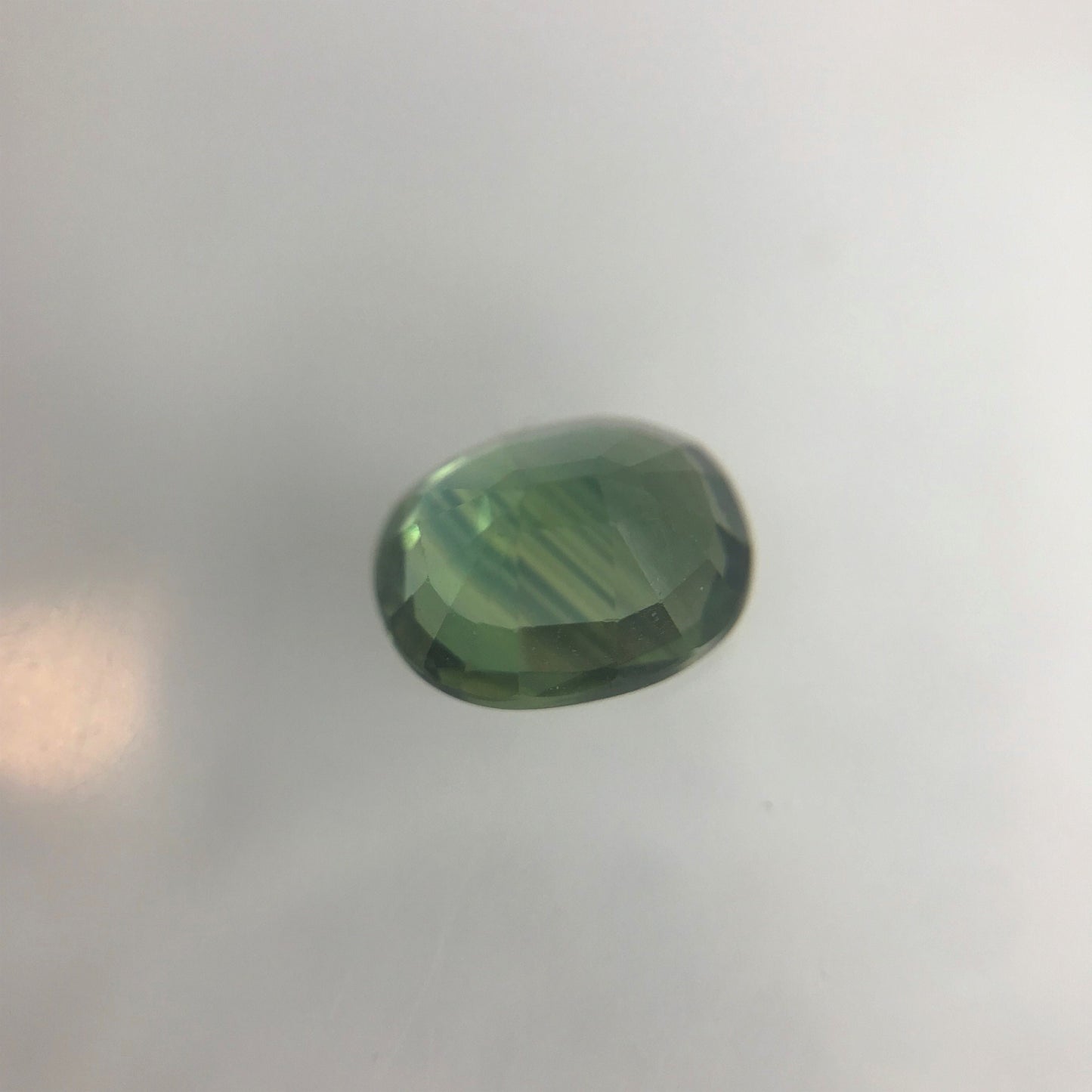 0.86 carat Natural Green Sapphire 6x4.7mm Oval Cut Corundum Faceted Loose Gemstone
