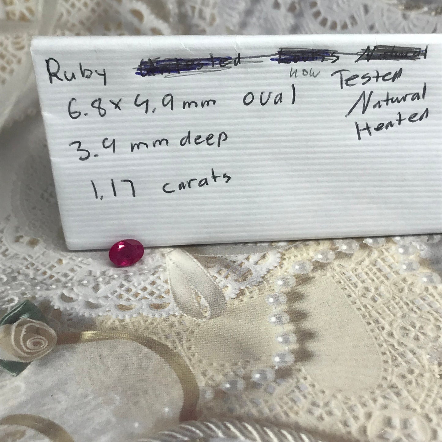 Natural Ruby Heated with Residues 1 Carat 7x5mm Loose Gemstone Faceted Gem Corundum Oval Cut Red Beautiful July Birthstone Earth Mined