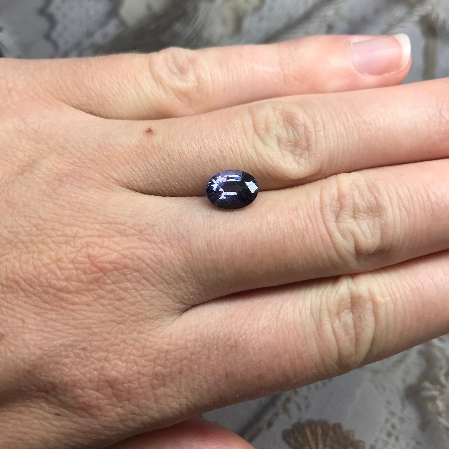 1.82 carat Natural Purple Spinel, Faceted 8.6x6.5mm Oval loose Spinel, loose Gemstone