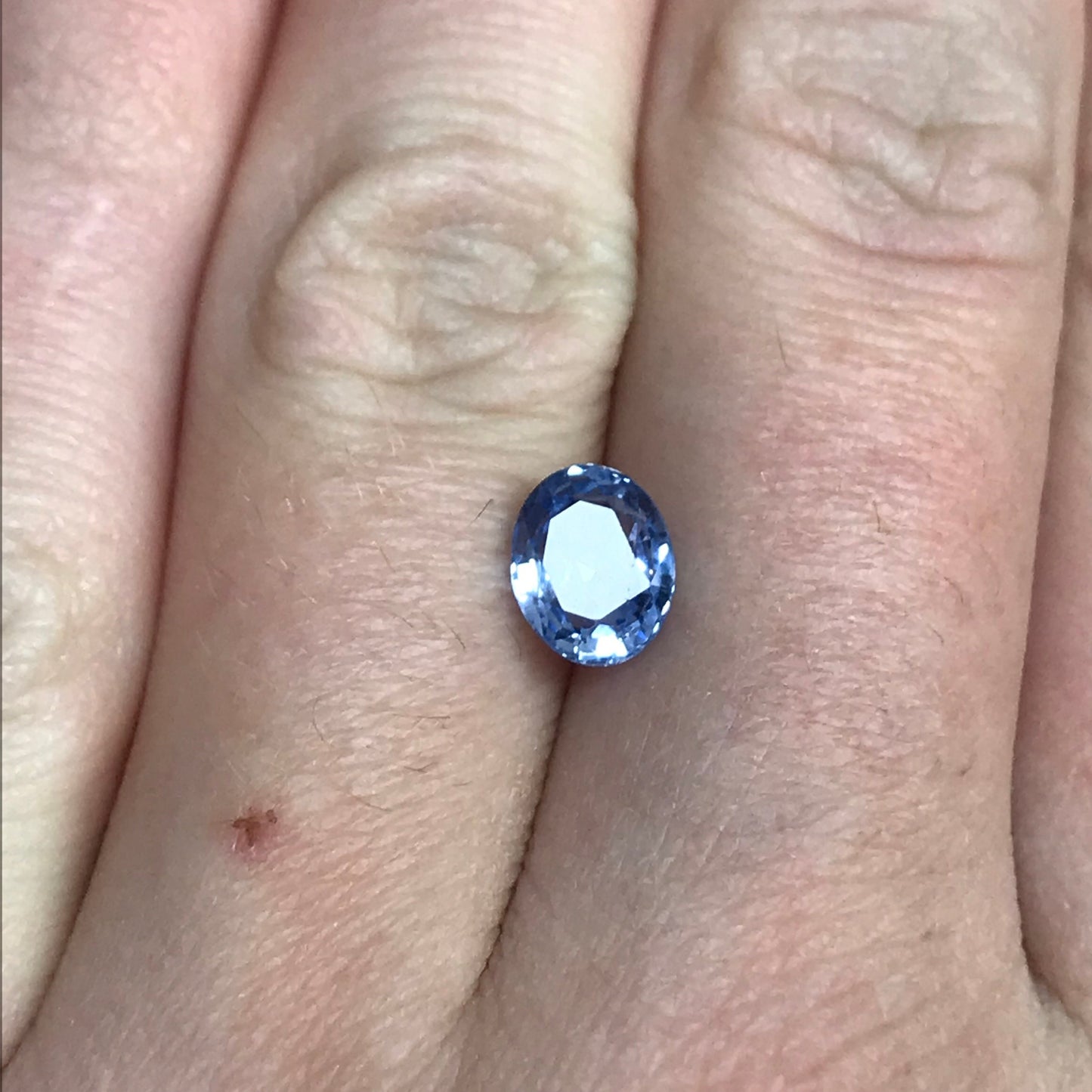 Natural Blue Sapphire 7x6mm 1.44 Carats Oval Corundum Blue Faceted Loose Gemstone