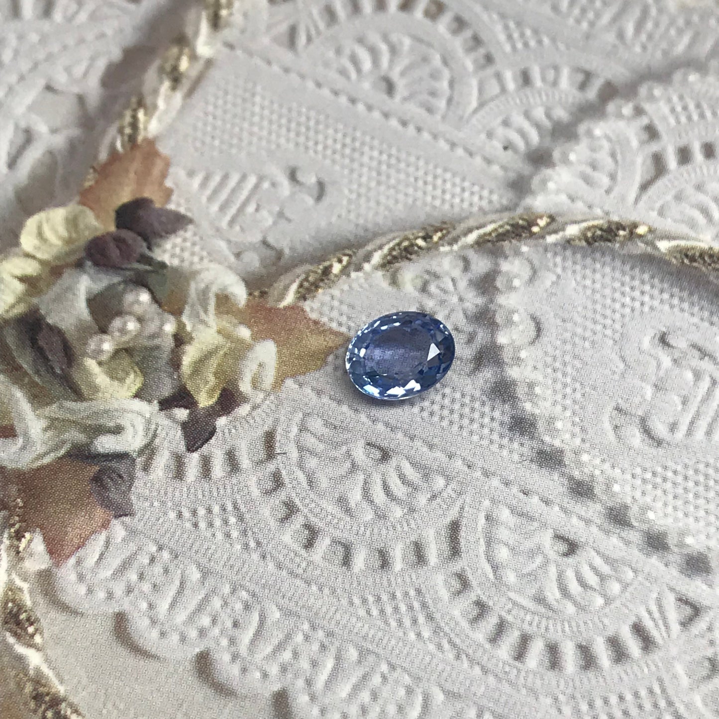 Natural Blue Sapphire 7x6mm 1.44 Carats Oval Corundum Blue Faceted Loose Gemstone