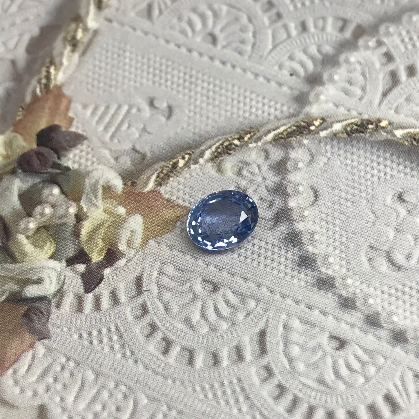 Natural Blue Sapphire 7x6mm 1.44 Carats Oval Corundum Blue Faceted Loose Gemstone