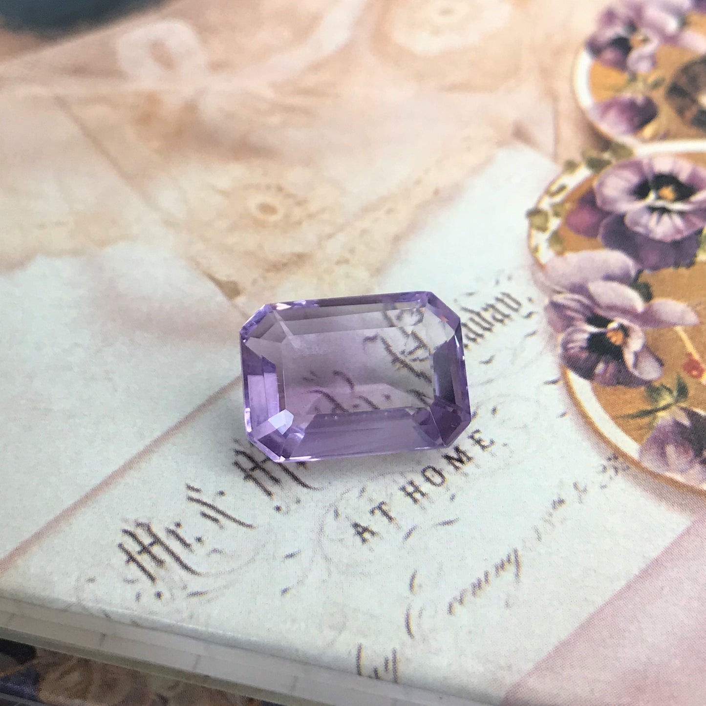 14.44 cts Light Purple Amethyst 18x13mm Emerald Cut Loose Wholesale Gemstone