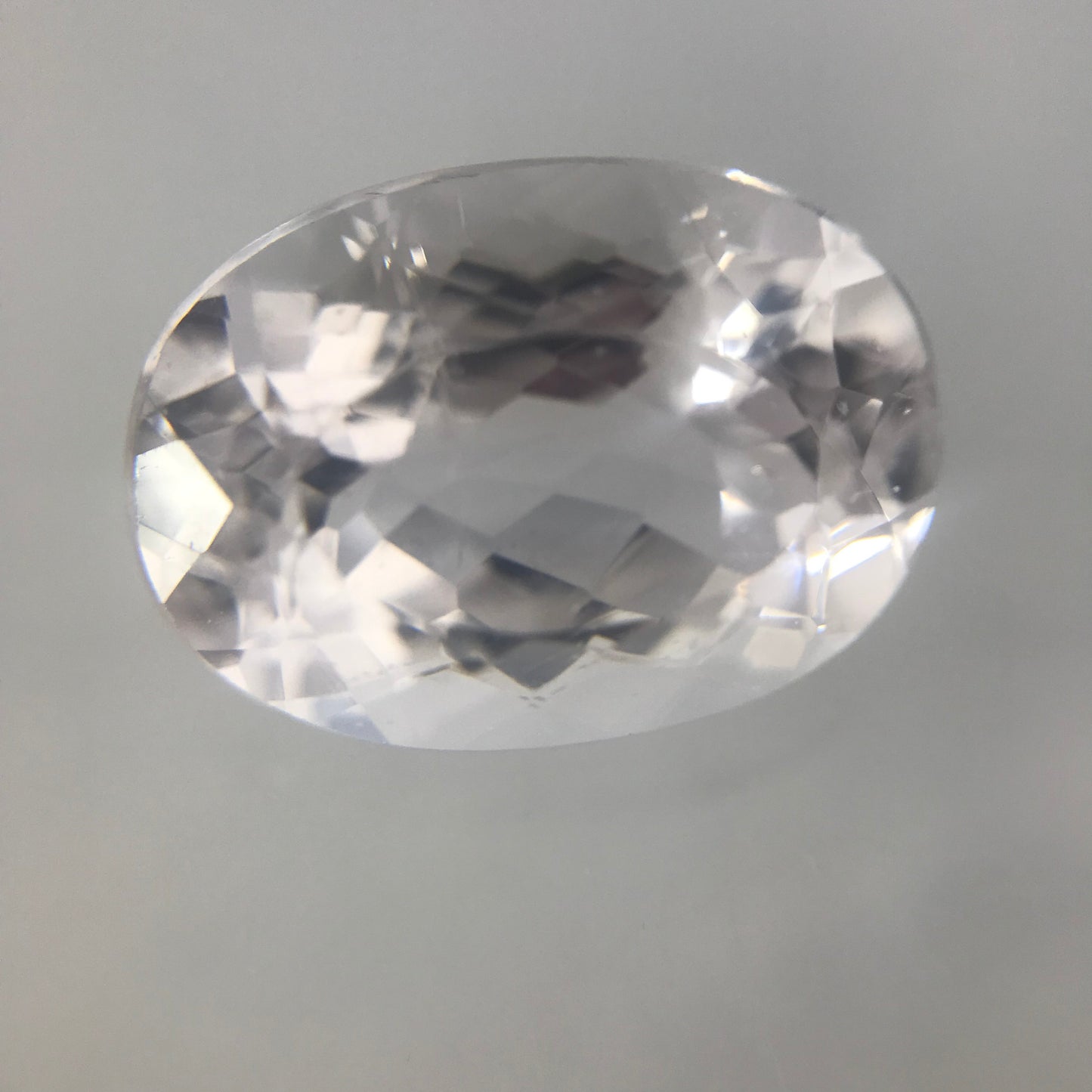 14x10mm Natural Kunzite 7.89 carats Oval Cut Light Faint Pink Spodumene Faceted Loose Gem