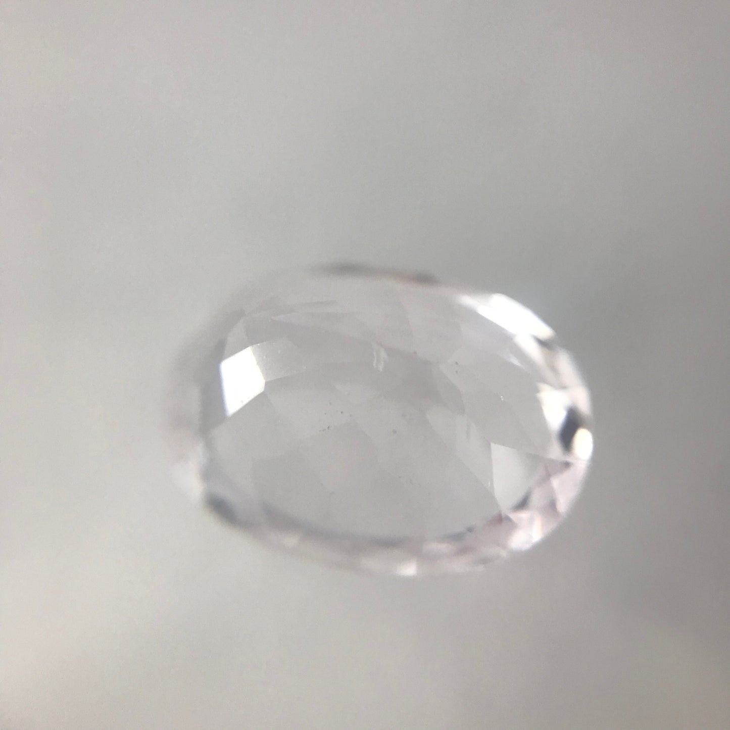 14x10mm Natural Kunzite 7.89 carats Oval Cut Light Faint Pink Spodumene Faceted Loose Gem