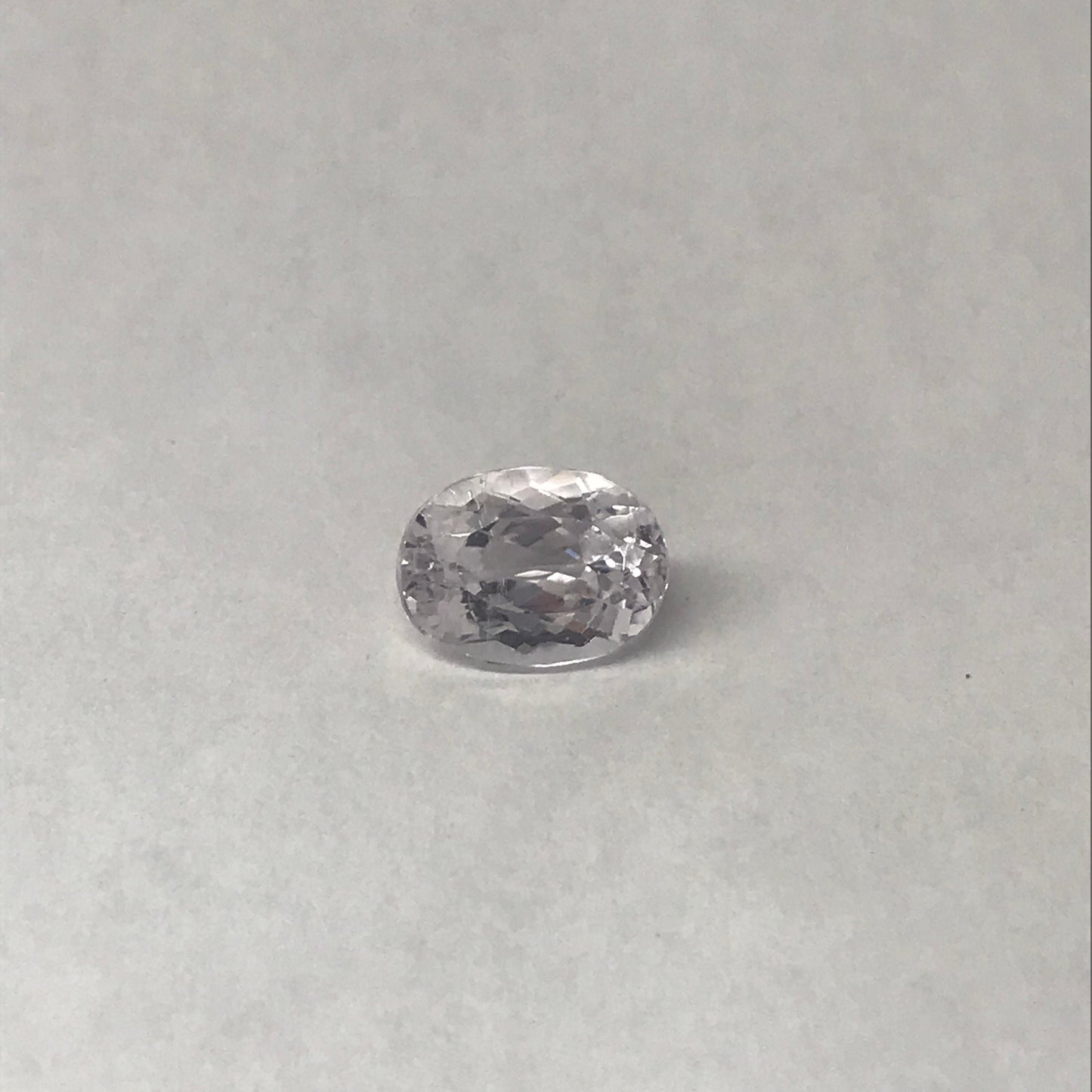 14x10mm Natural Kunzite 7.89 carats Oval Cut Light Faint Pink Spodumene Faceted Loose Gem