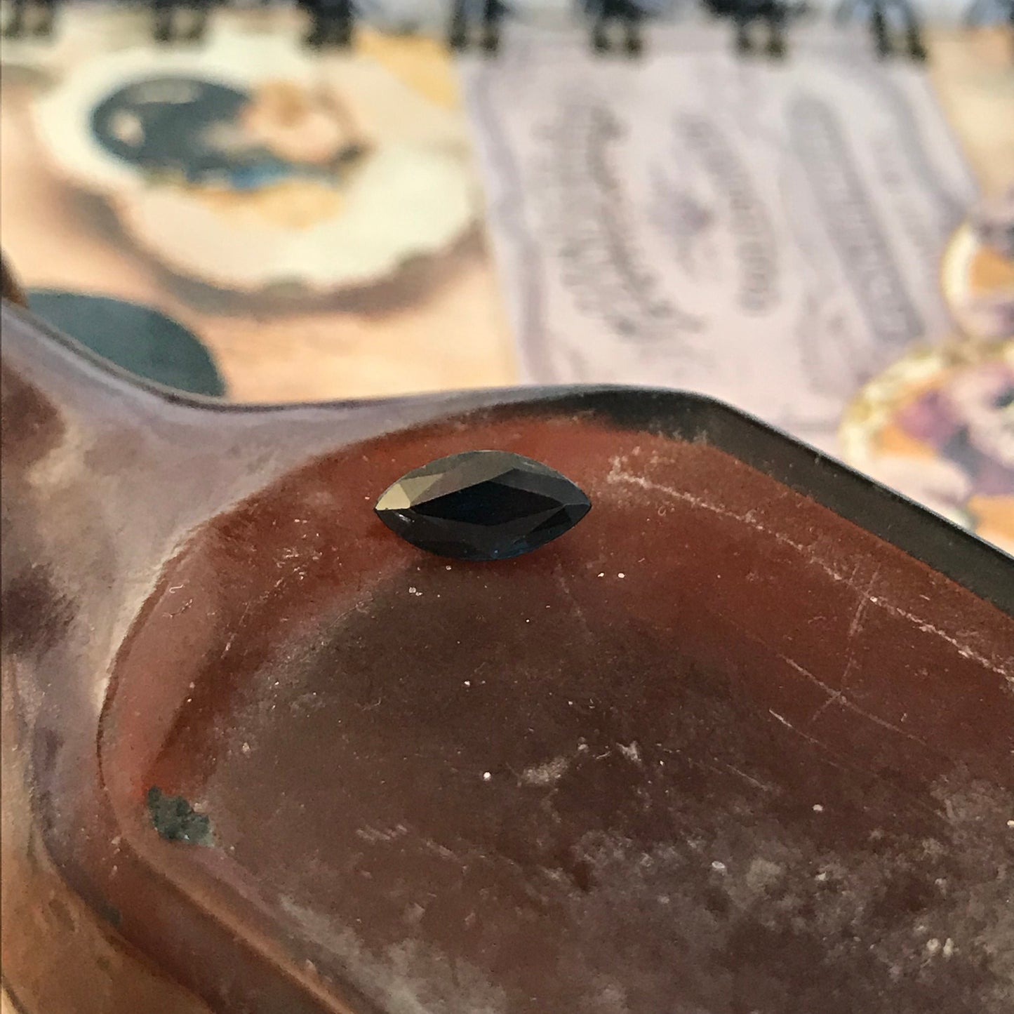 1.29 carat Natural Blue Sapphire Heated 10x5 mm Marquise Cut Corundum Blue