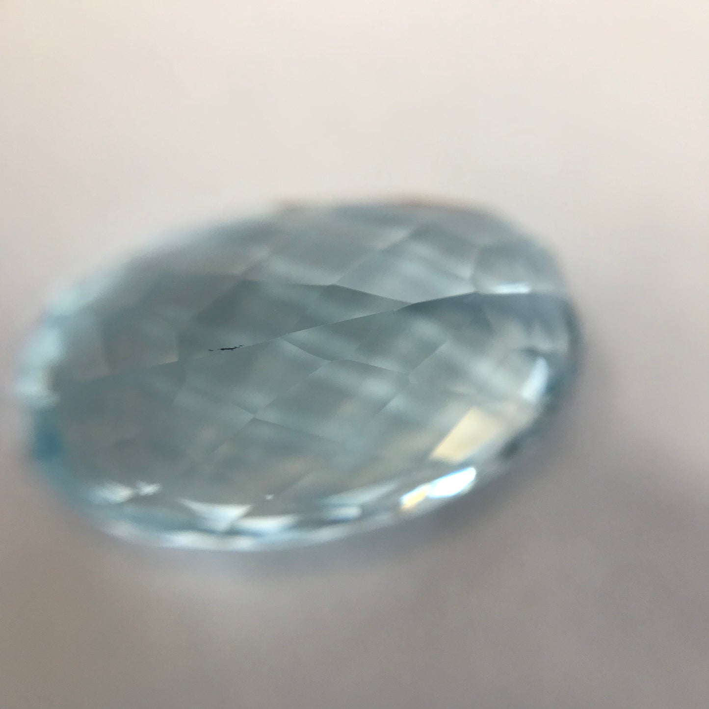 13 carat Natural Aquamarine Light Blue 19.5x12mm Oval Cut Loose Faceted Gemstone Large March Birthstone