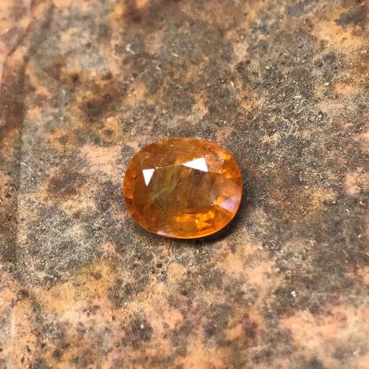 12x10mm Natural Orange Sapphire 6.24 Carats Oval Cut Be Treated Earth Mined Sapphire Corundum Faceted Loose Orange Gemstone,