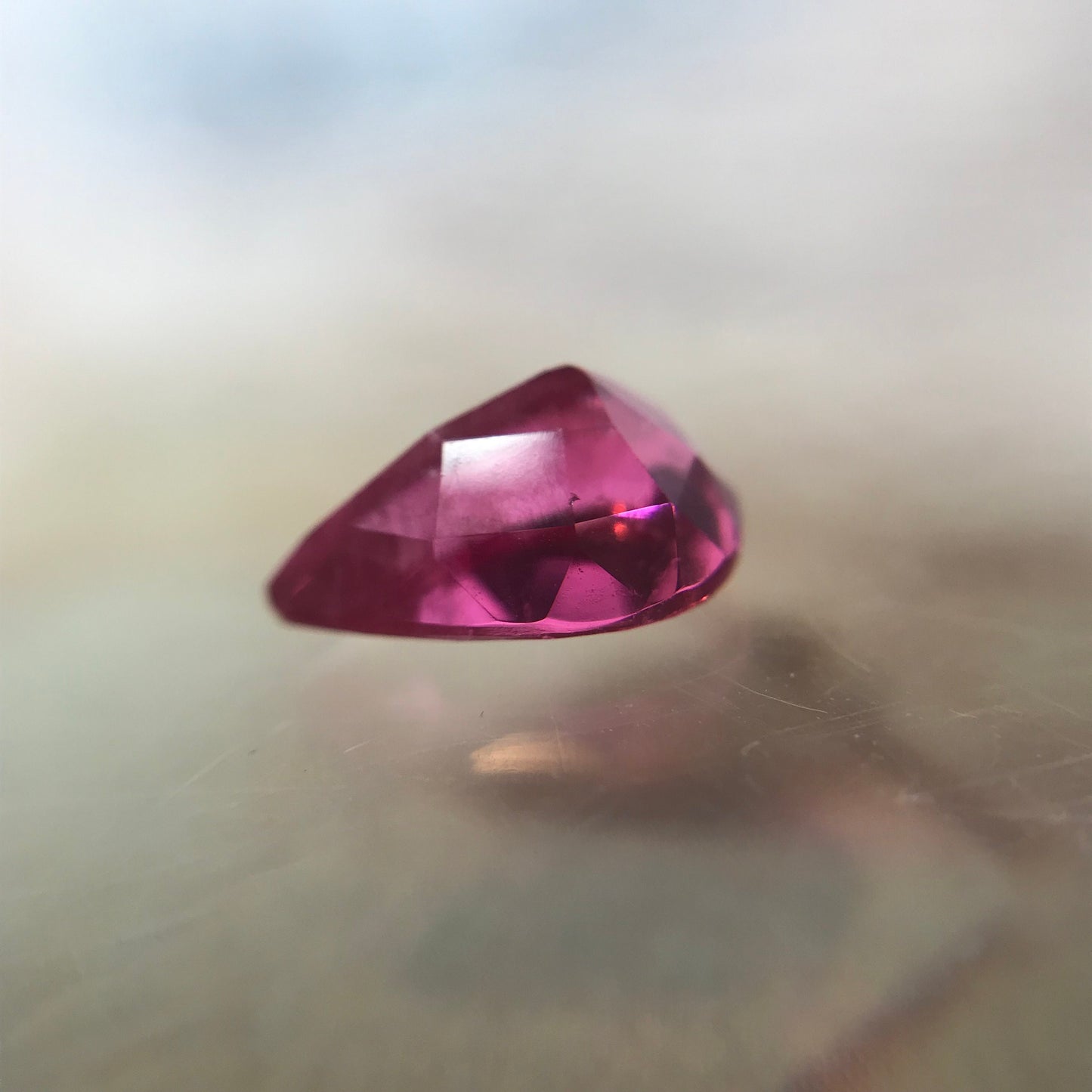 UGL-USA Certified Natural Deep Hot Pink Tourmaline 1.31 carats Pear Cut Faceted 8.6 x 6 mm Loose Gemstone Gorgeous Color, Rare Color