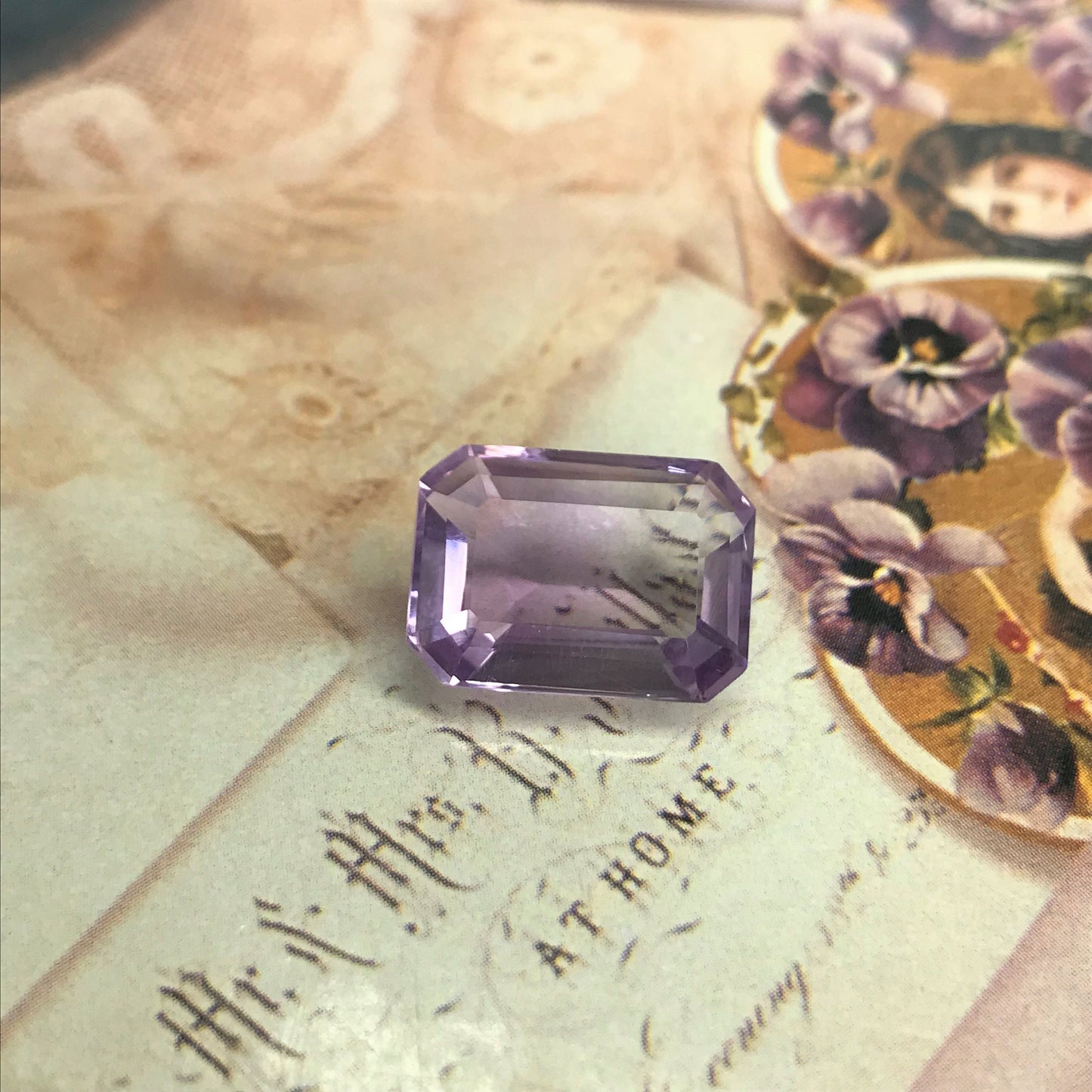 14.44 cts Light Purple Amethyst 18x13mm Emerald Cut Loose Wholesale Gemstone