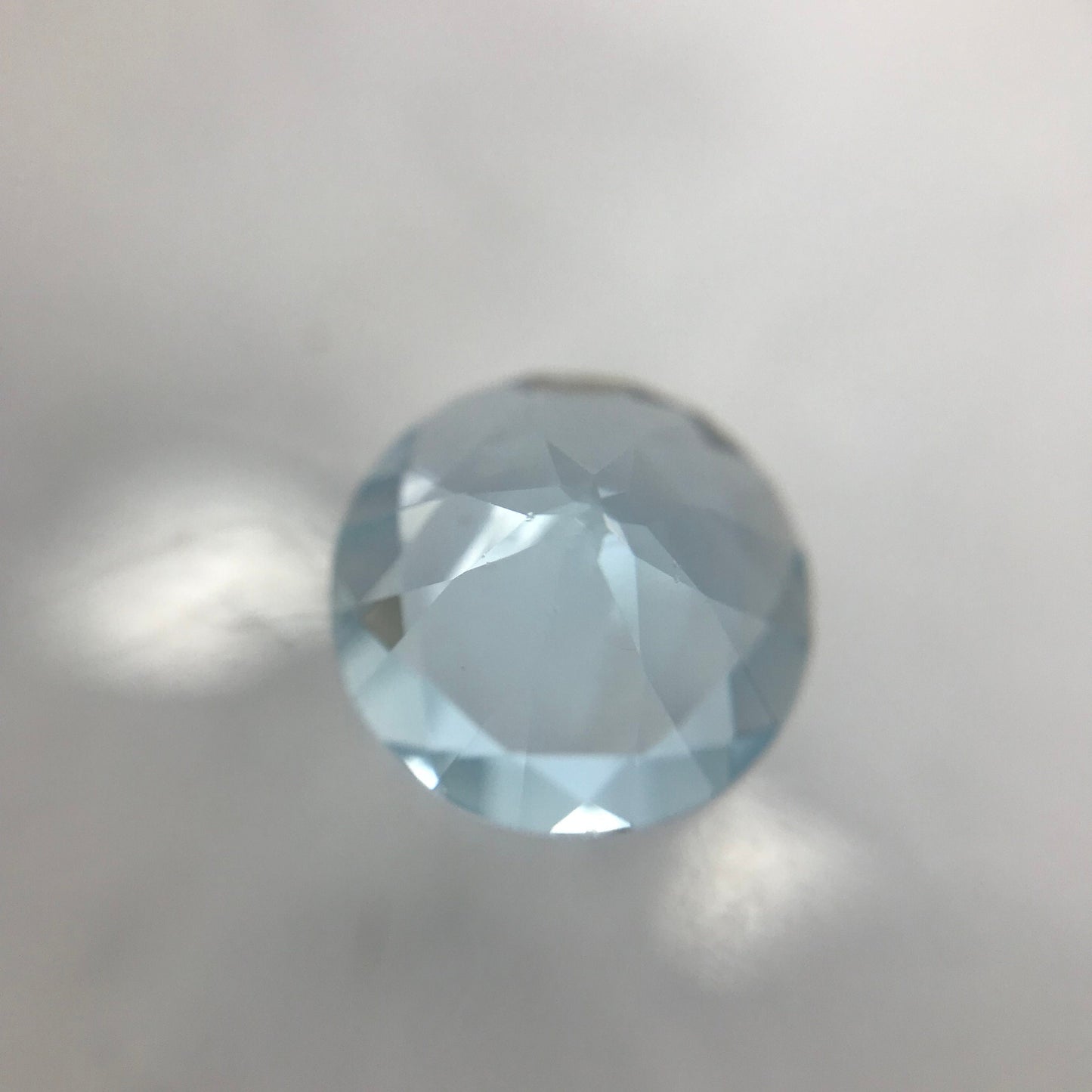 10mm Natural Light Aquamarine 2.70 carats Pale Sky-Blue Round Cut Loose Faceted March Birthstone