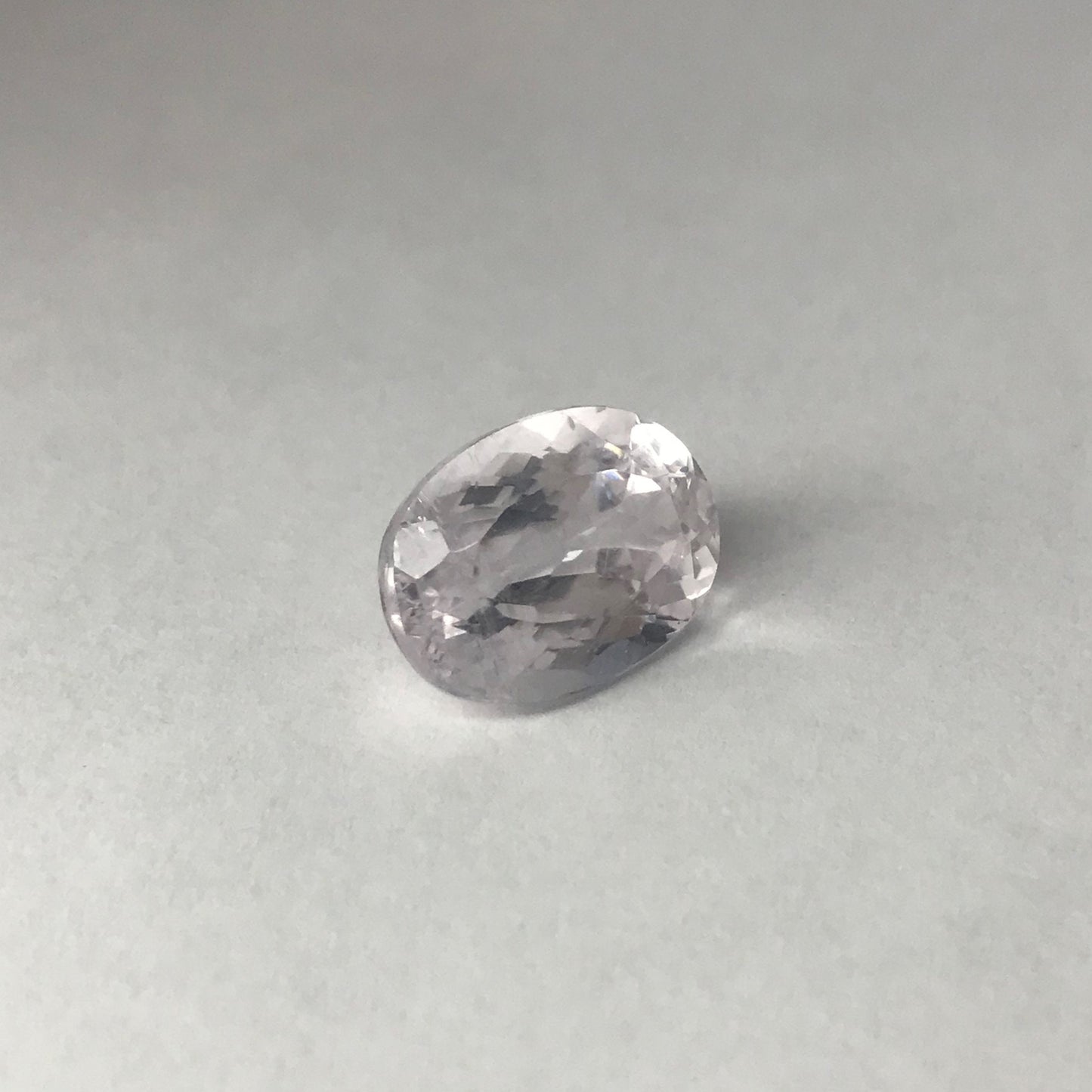 14x10mm Natural Kunzite 7.89 carats Oval Cut Light Faint Pink Spodumene Faceted Loose Gem