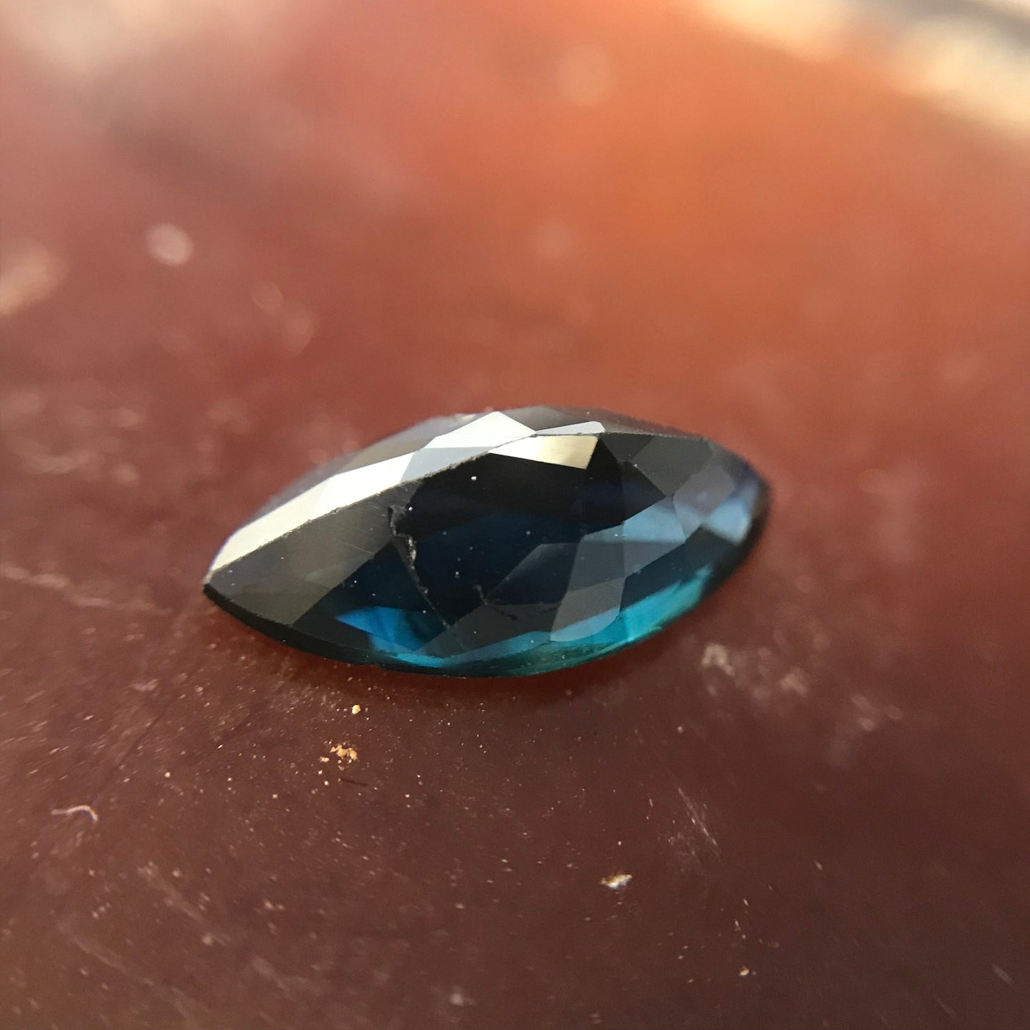 1.29 carat Natural Blue Sapphire Heated 10x5 mm Marquise Cut Corundum Blue