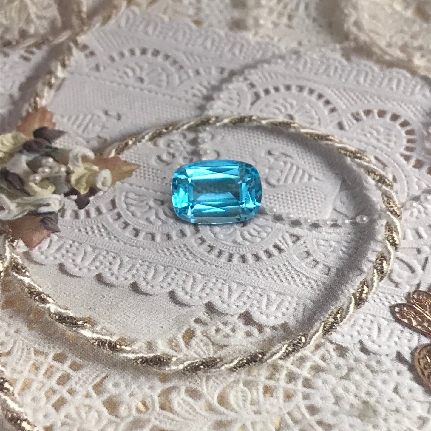 14x10mm Blue Topaz Cushion Cut 8 Carat Loose Gem Baby Swiss Blue