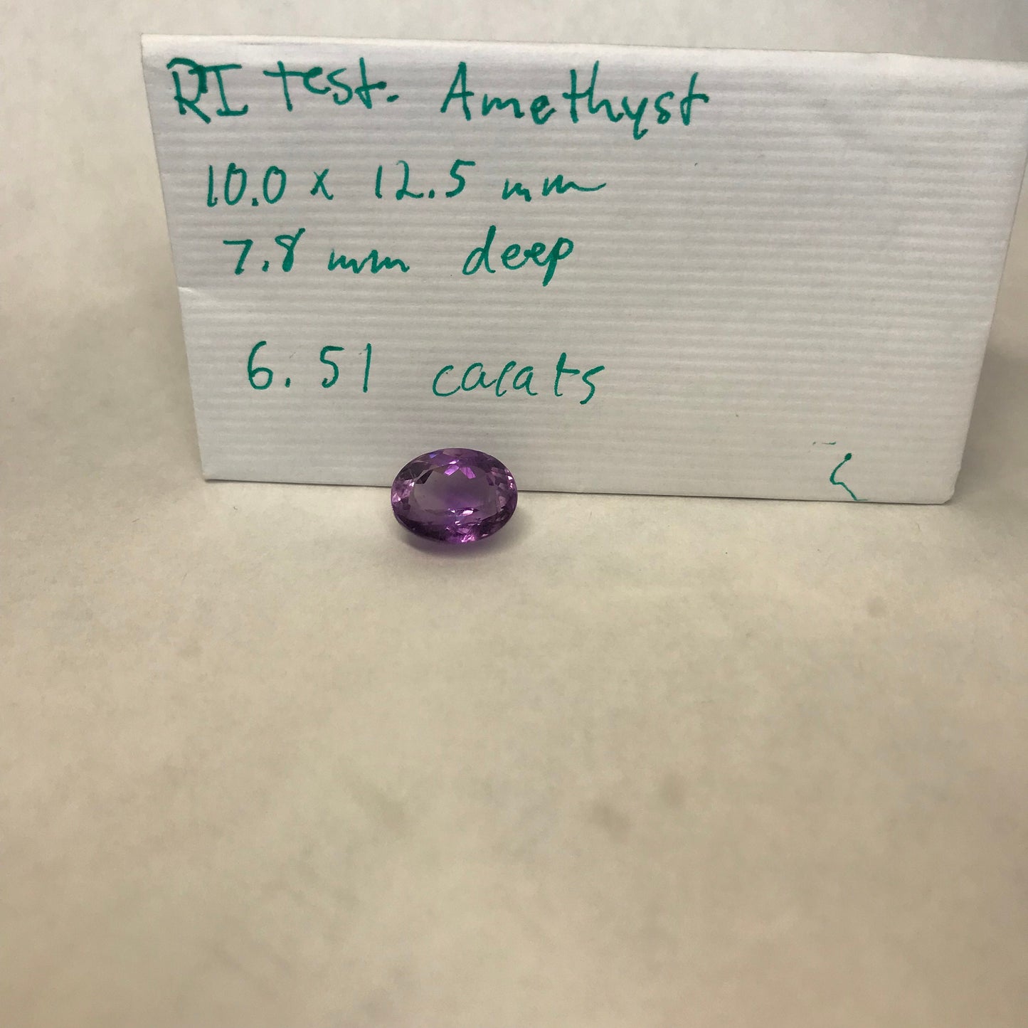 6.51 Carat Purple Amethyst 12.5x10mm Oval Cut, Loose Faceted Birthstone